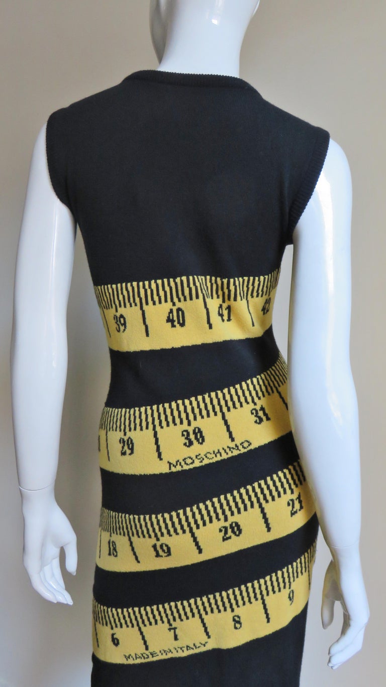 Moschino Couture Color Block Measuring Tape Dress For Sale 4