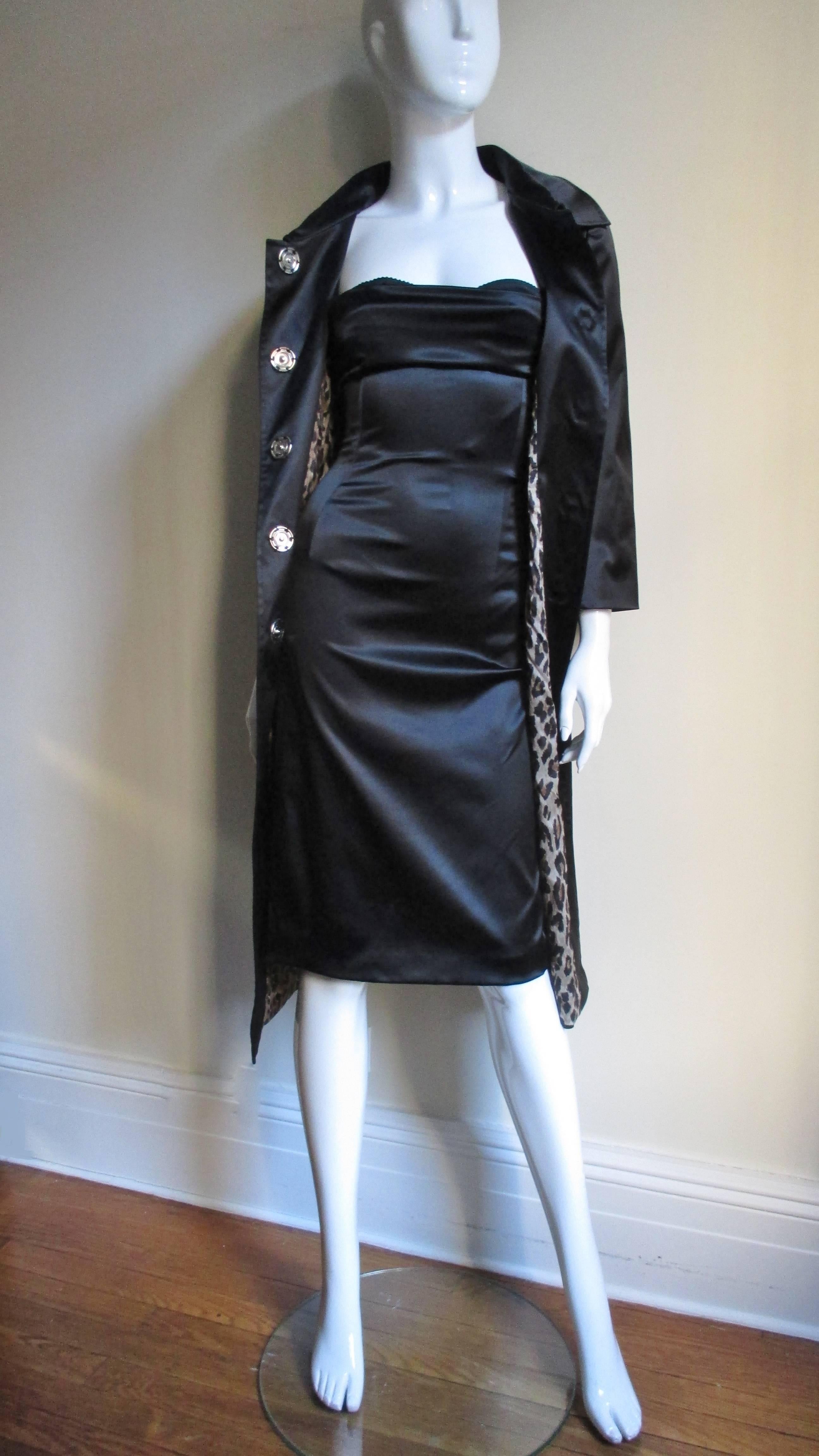Women's Dolce & Gabbana Leopard Lined Bodycon Dress & Coat