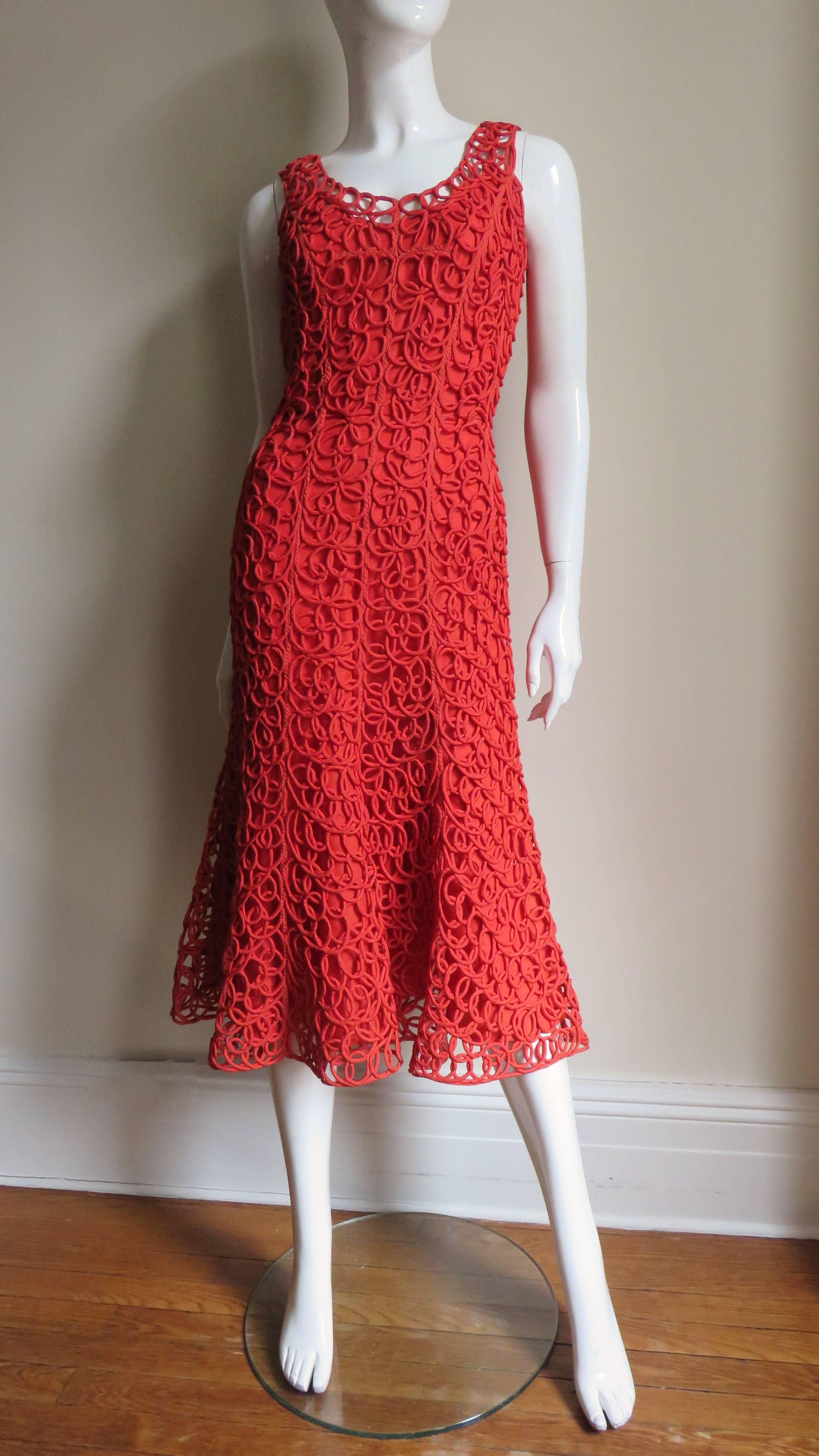  1950s Coil Piped Dress  1