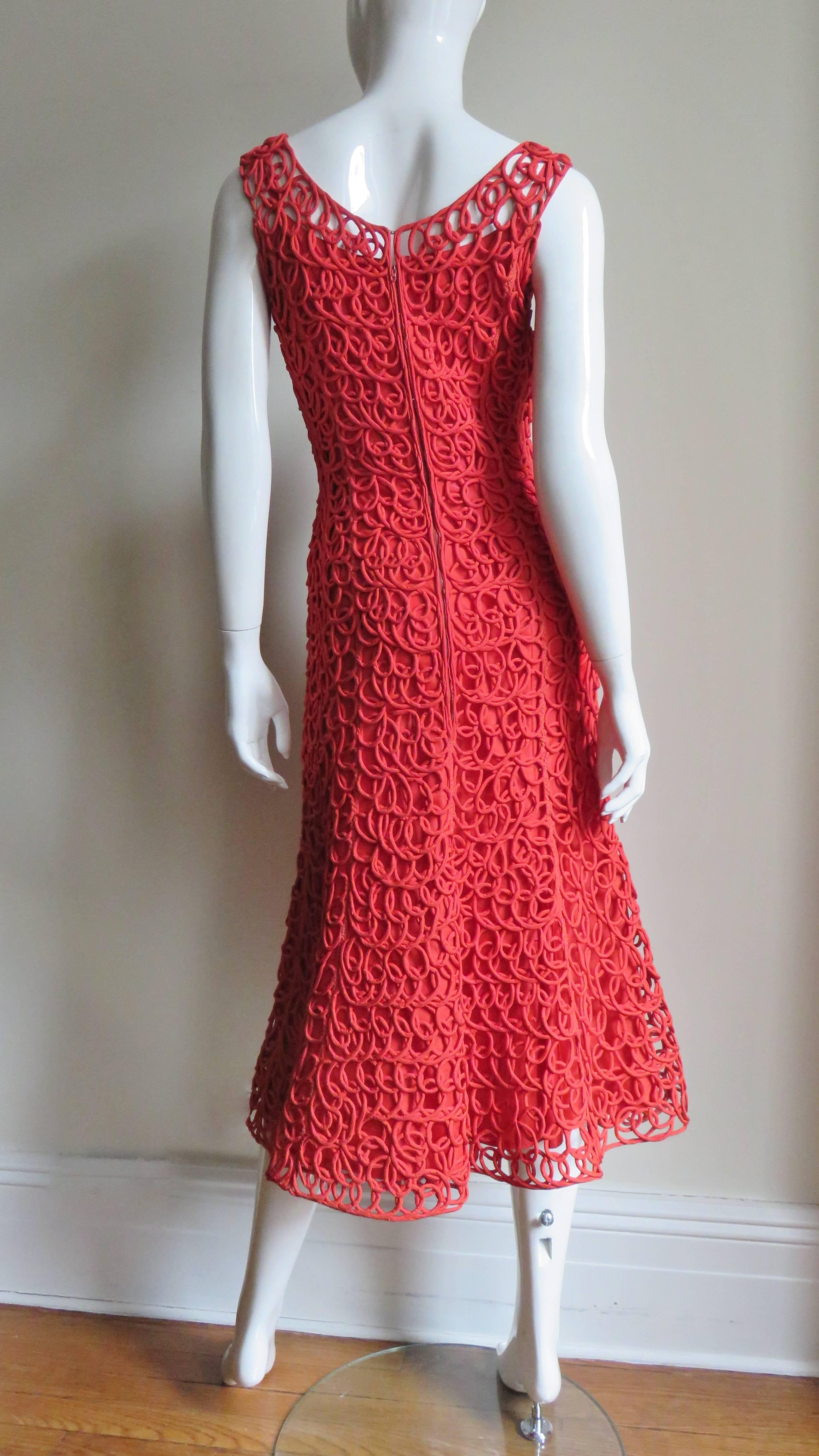  1950s Coil Piped Dress  4