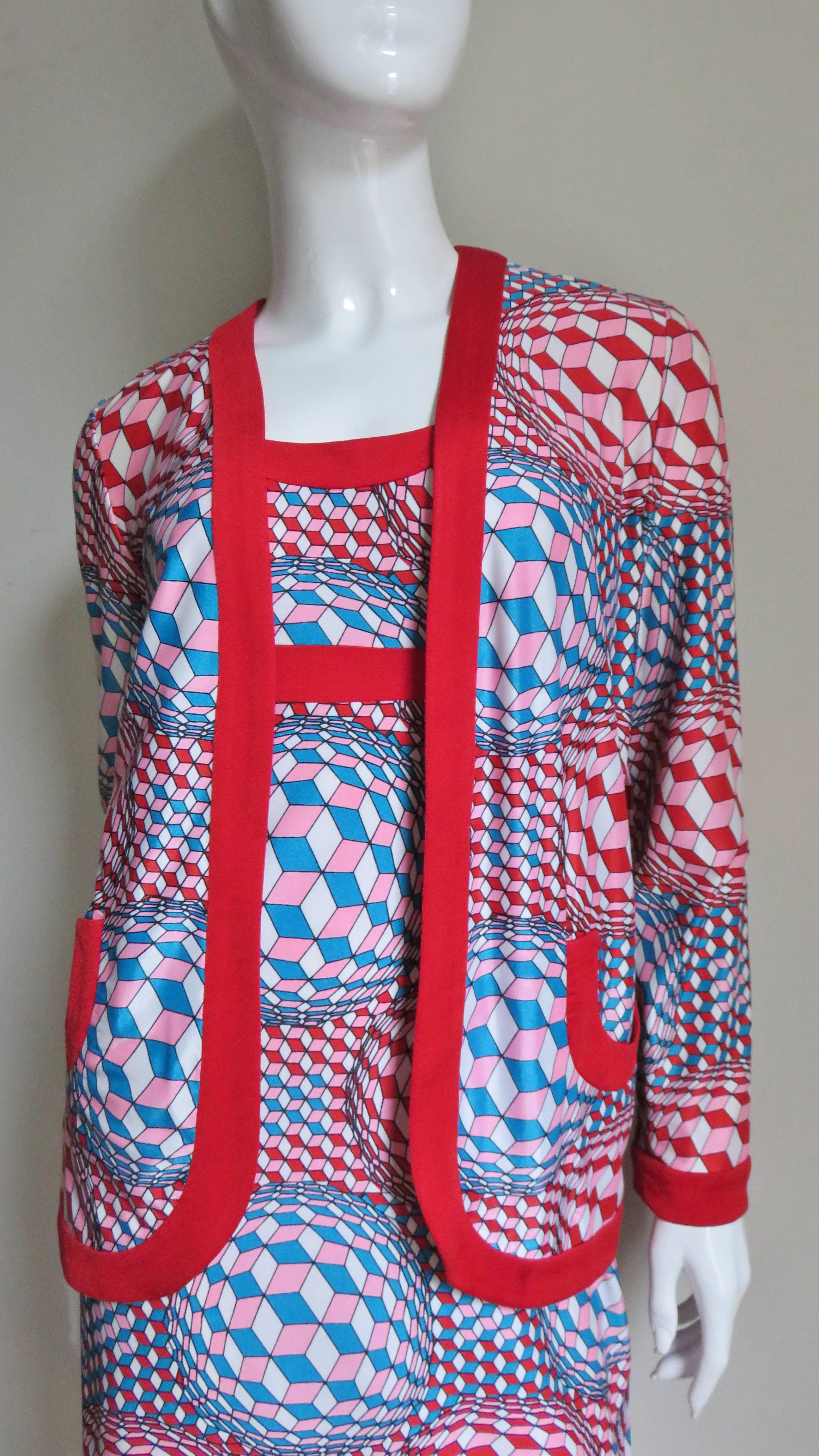 Women's Robert Morton Halter Maxi Dress and Jacket 1970s For Sale