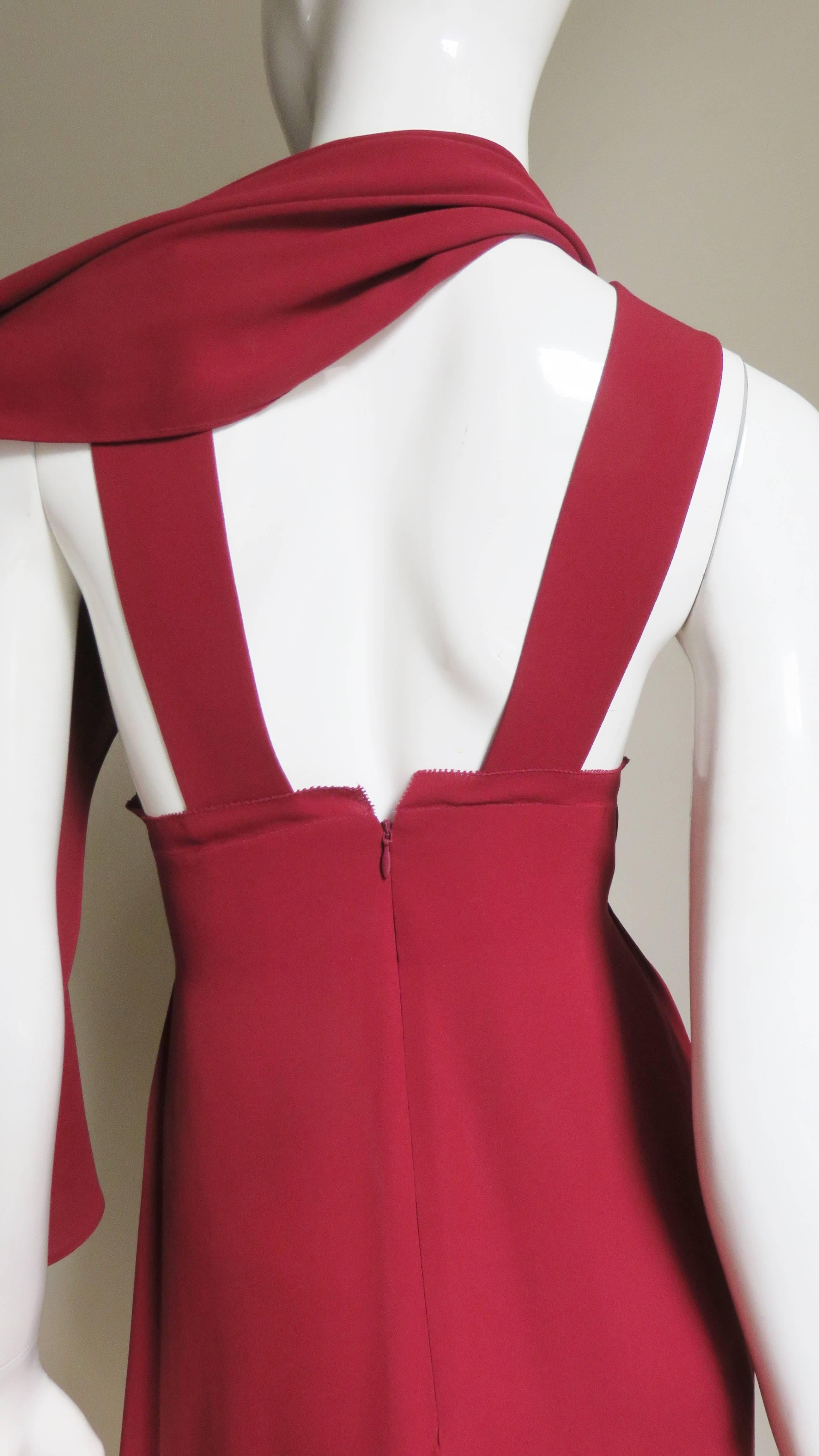 Valentino Silk Dress with Cape 6