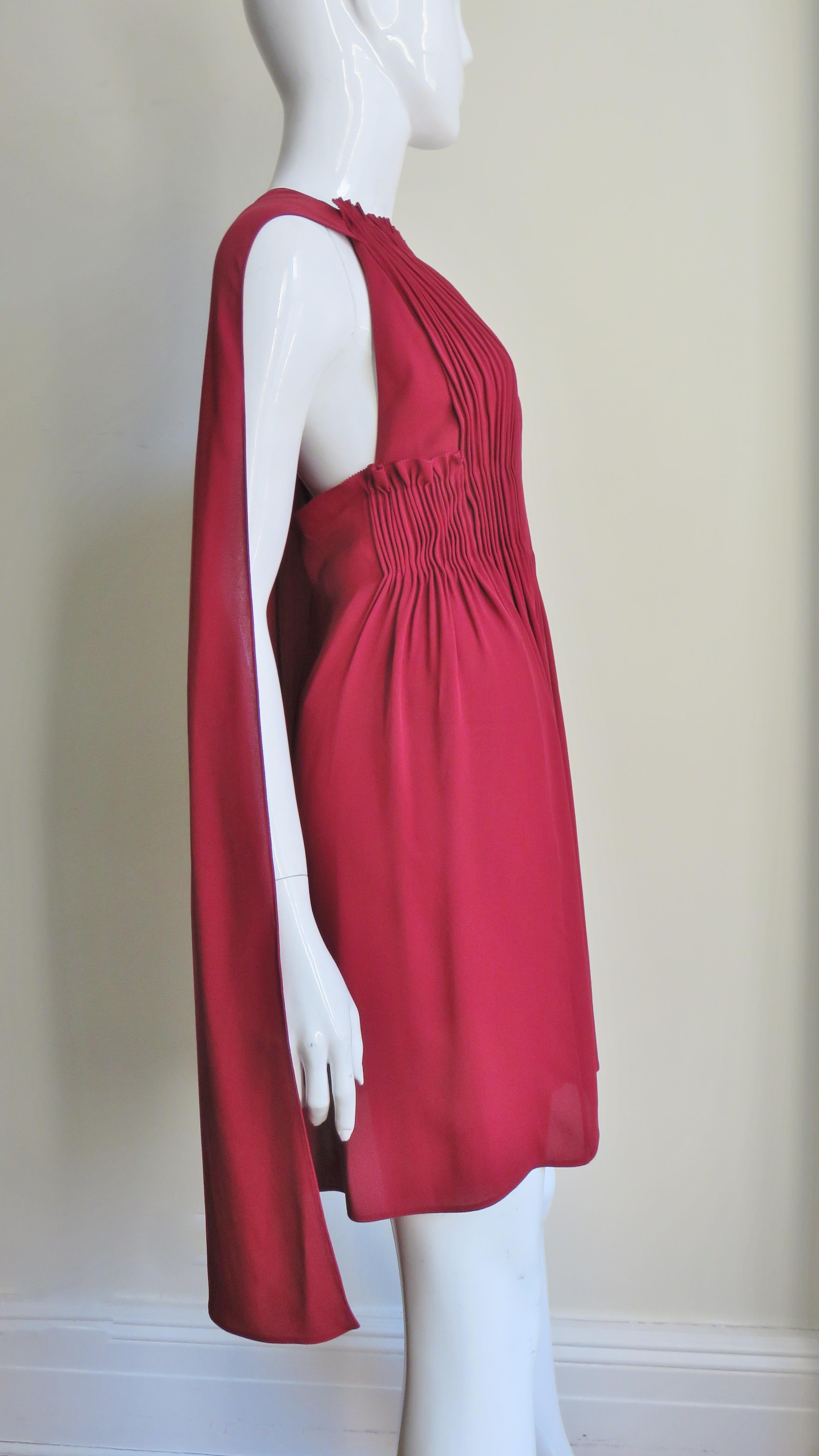 Valentino Silk Dress with Cape 1