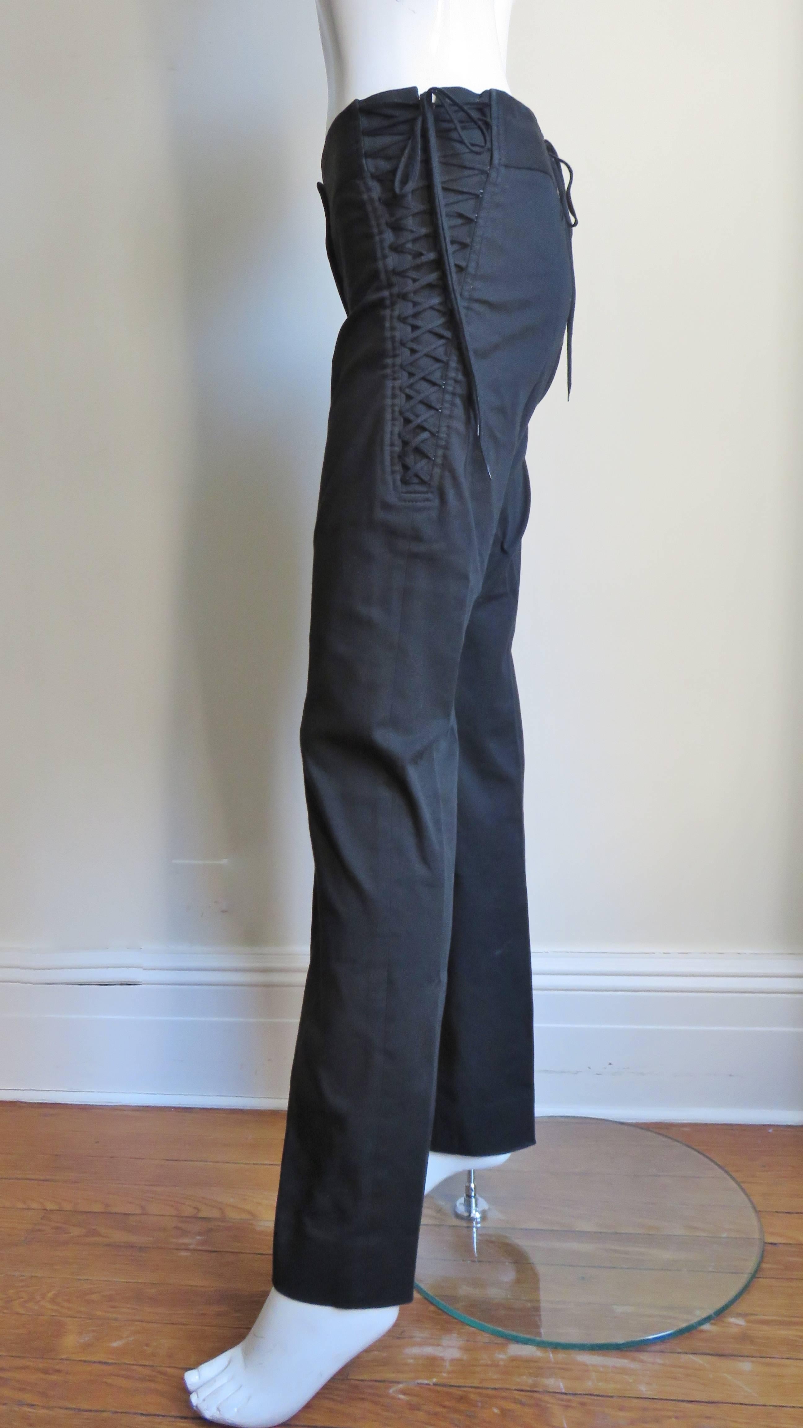Vintage Dolce & Gabbana Lace-Up Corset Pants