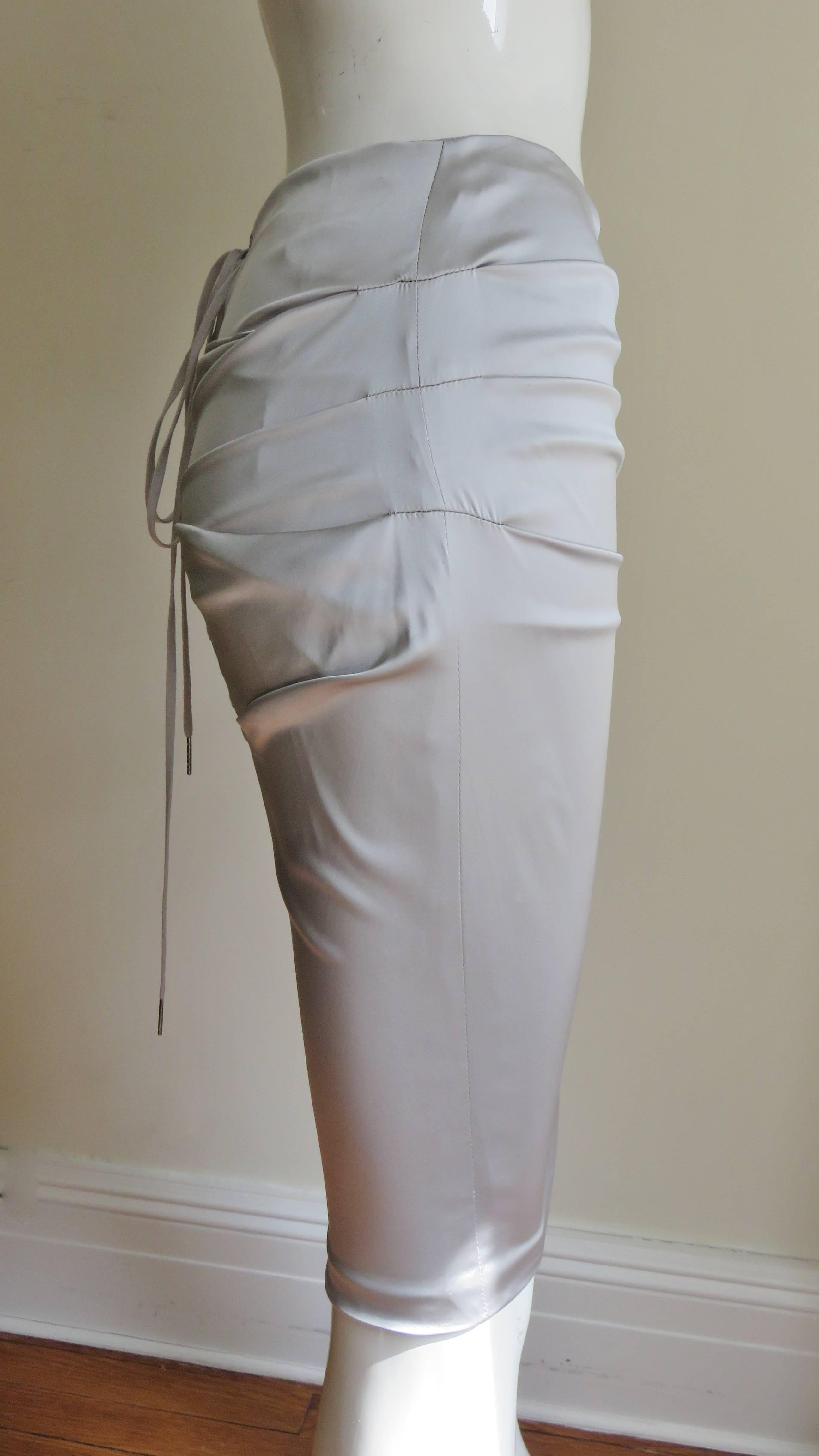 Women's Dolce & Gabbana Lace up Silk Skirt For Sale