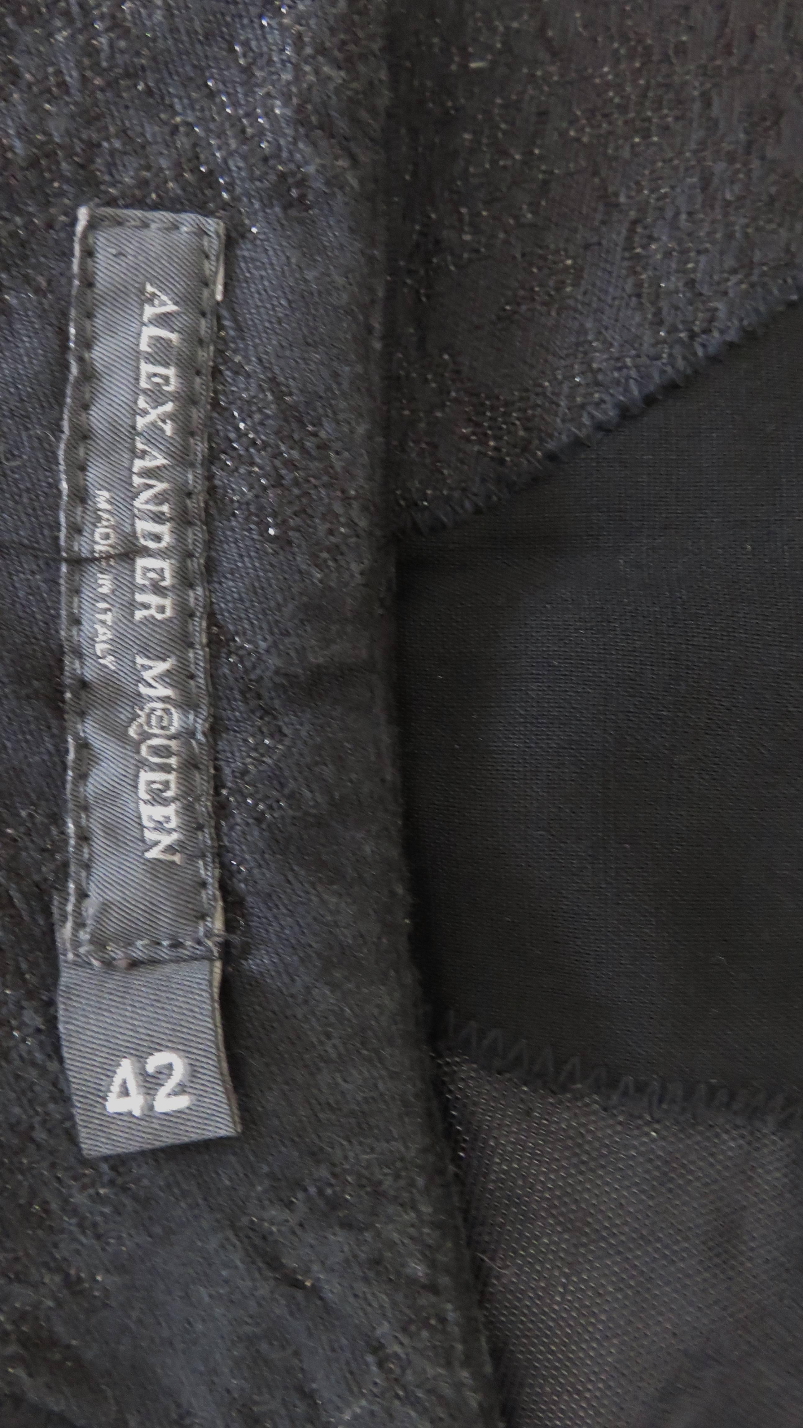 Alexander McQueen Black Patchwork Applique Skirt 4