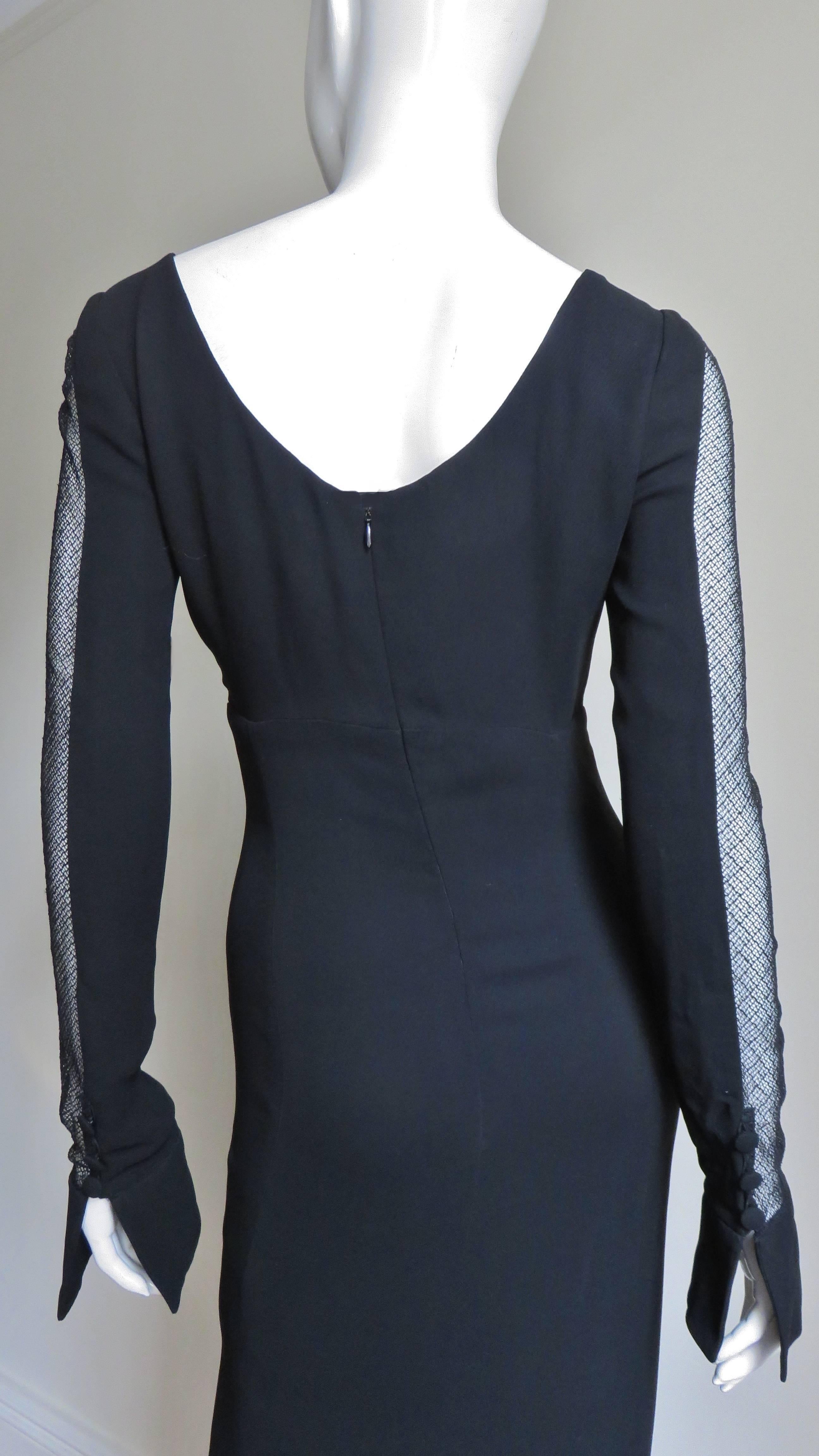 1980s Karl Lagerfeld Dramatic Cut Out Dress 6