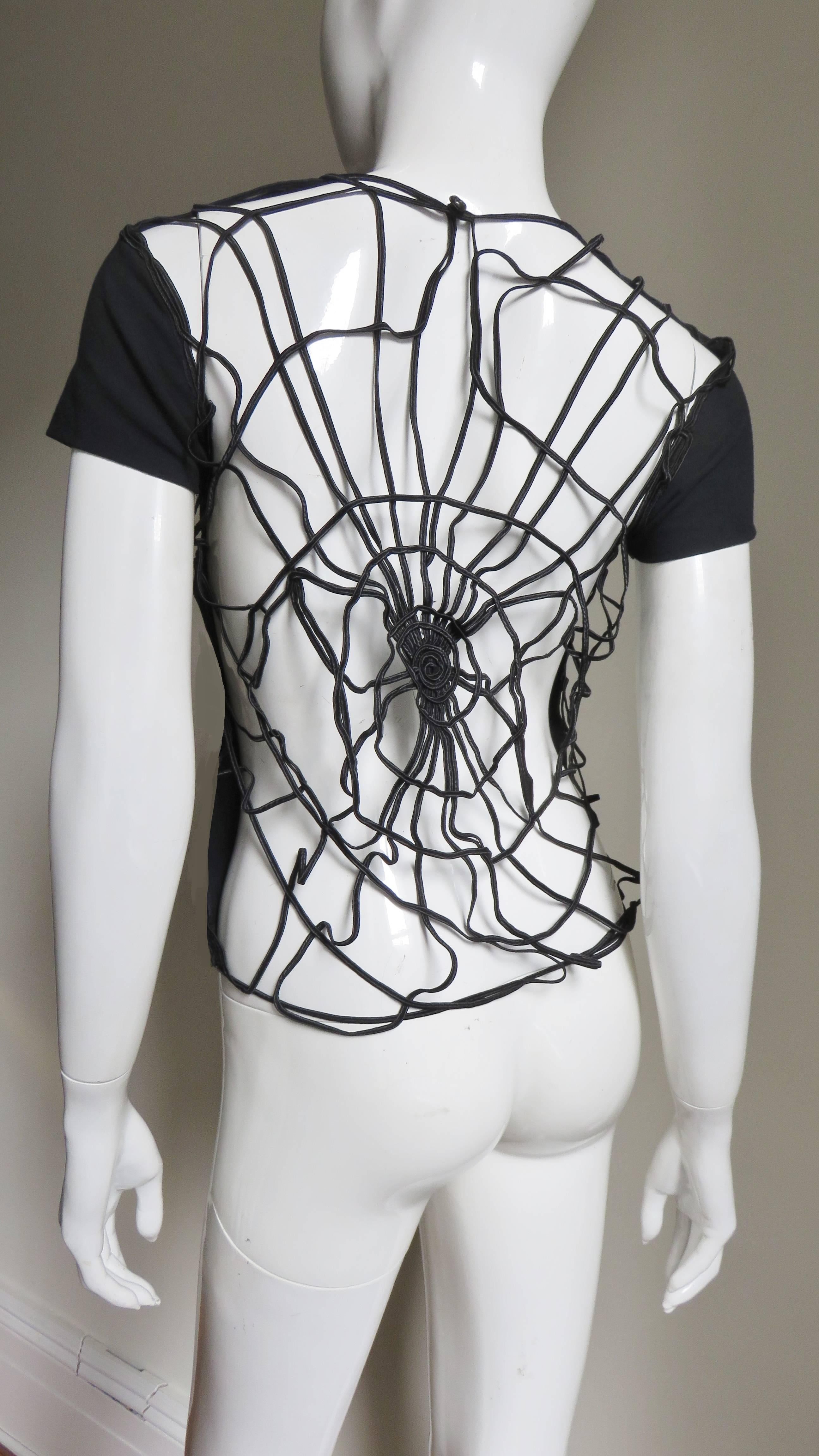 Todd Oldham Spider Web Back T Shirt 1980s For Sale 1