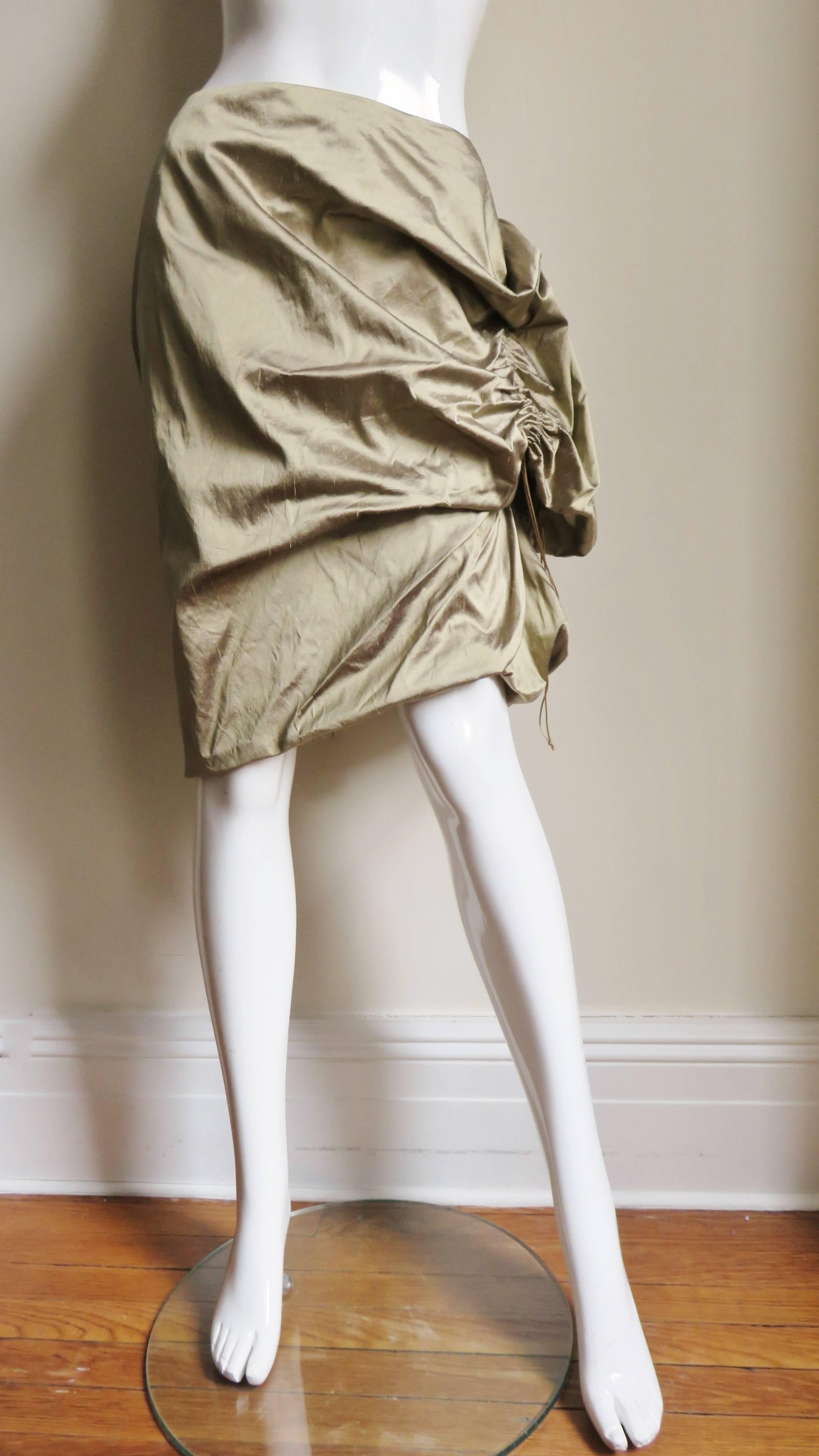 1990s Christian Lacroix Sculptural Silk Skirt In Good Condition In Water Mill, NY