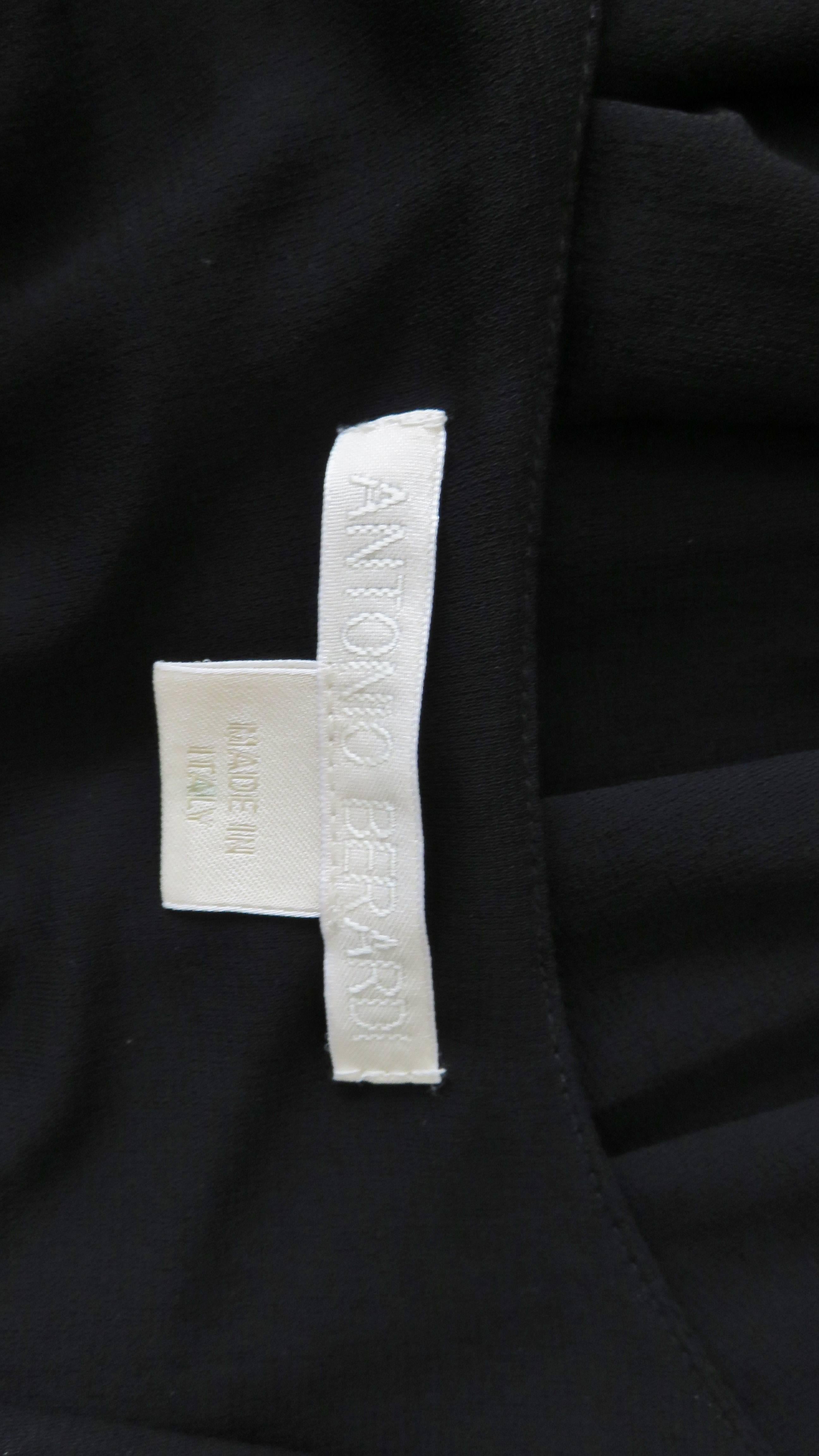 2000s Antonio Berardi Caped Cutout Sleeve Silk T-Shirt  2