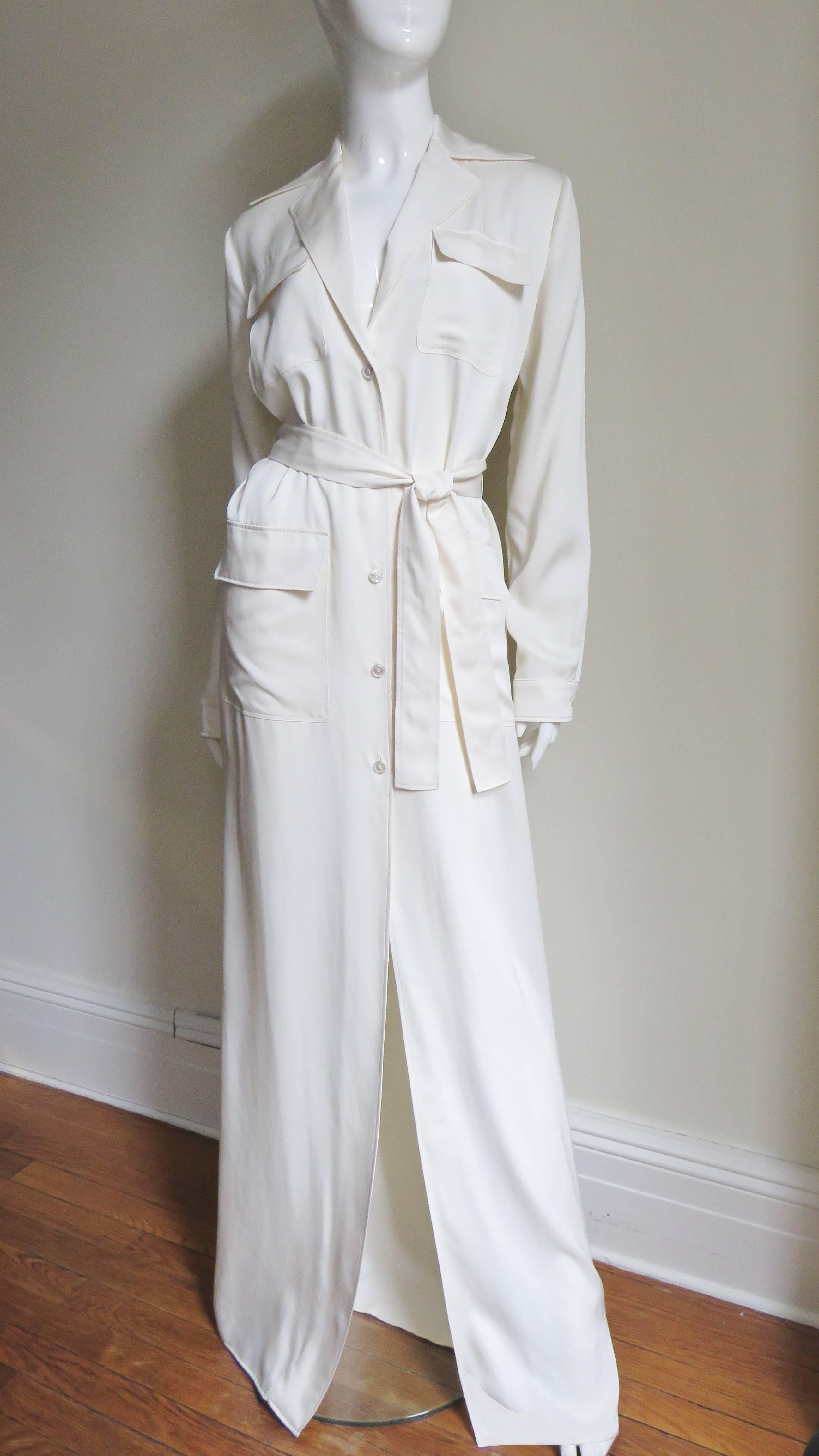 Gucci Silk Shirtwaist Maxi 1