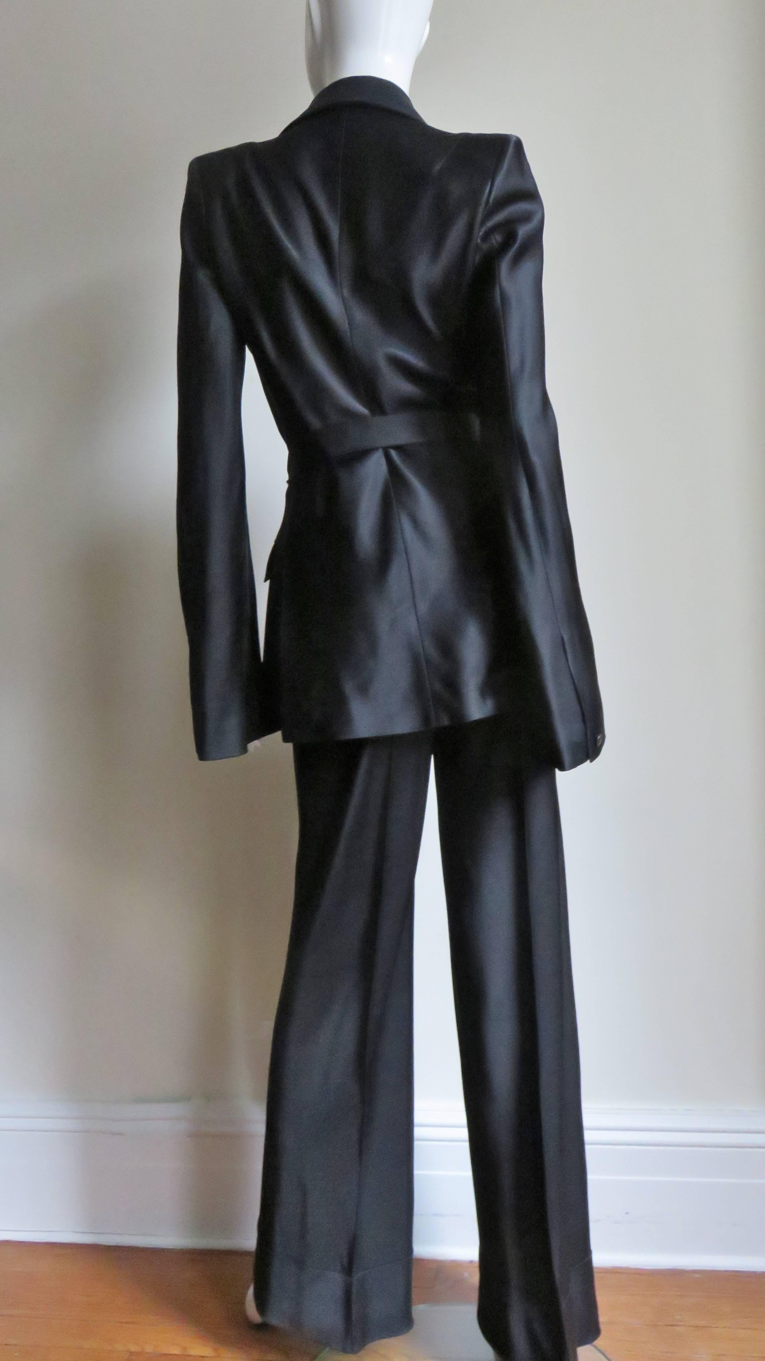 John Galliano Vintage Le Smoking Silk Suit 4