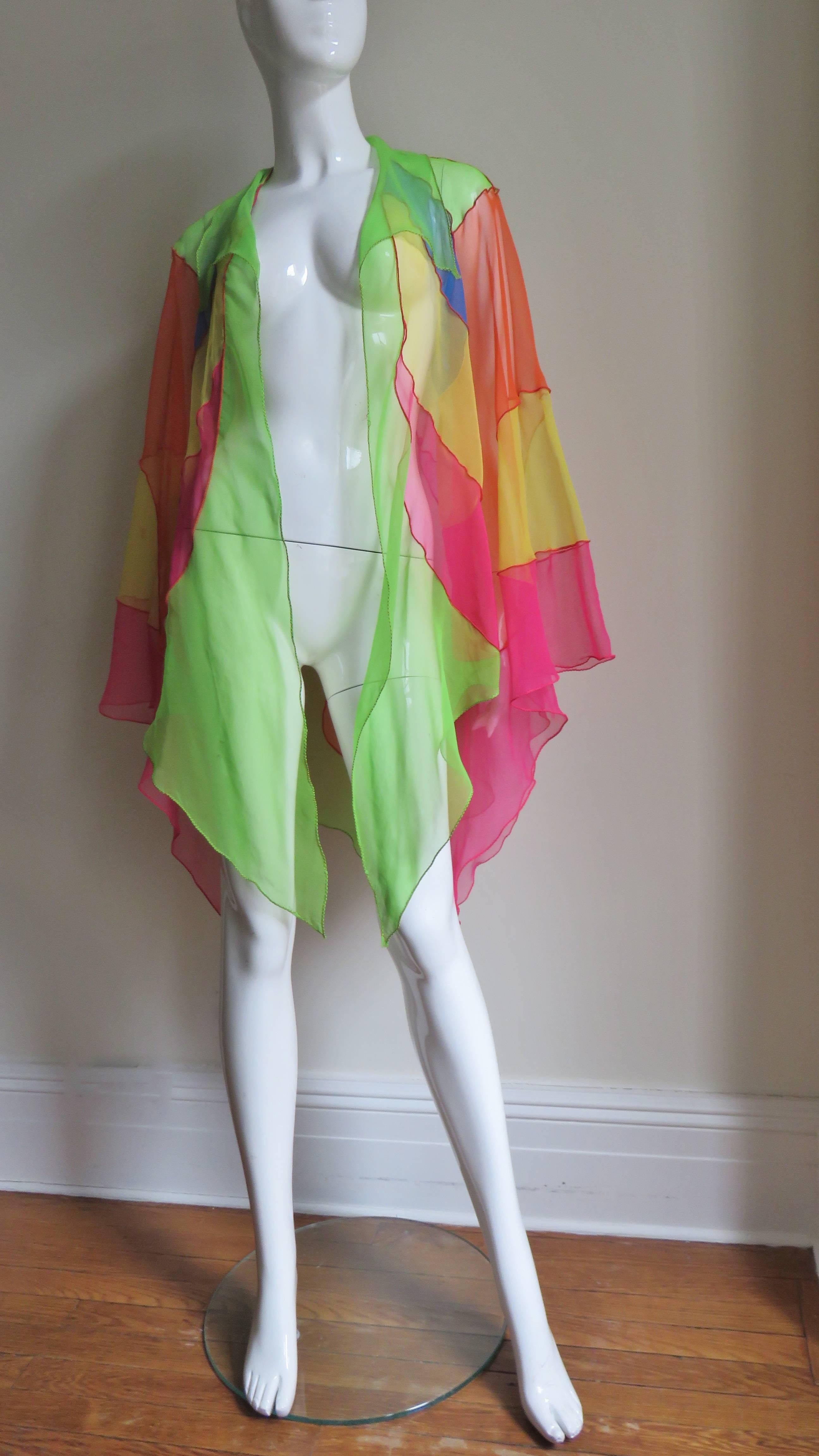 1970s Stephen Burrows Color Block Jacket In Good Condition In Water Mill, NY