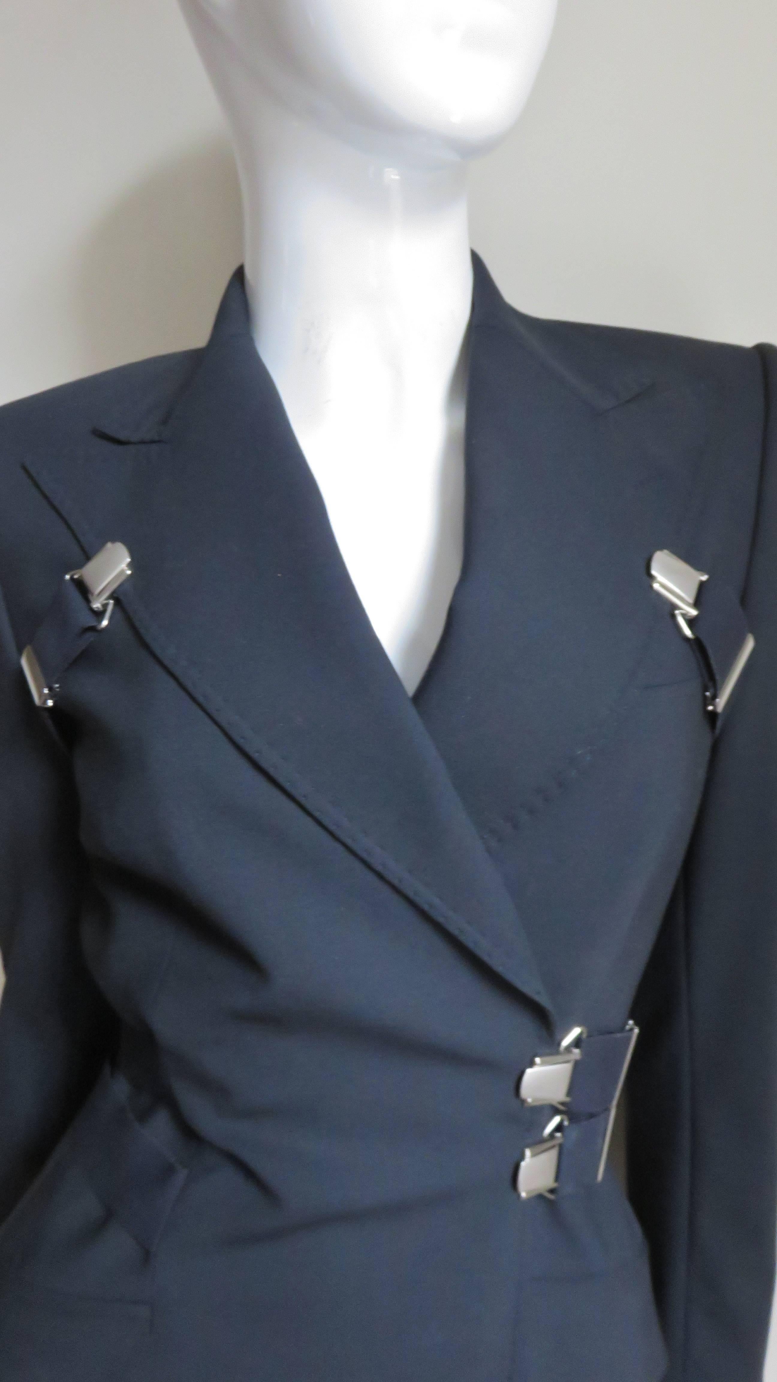 Black Dolce & Gabbana Vintage Bondage Garter Jacket