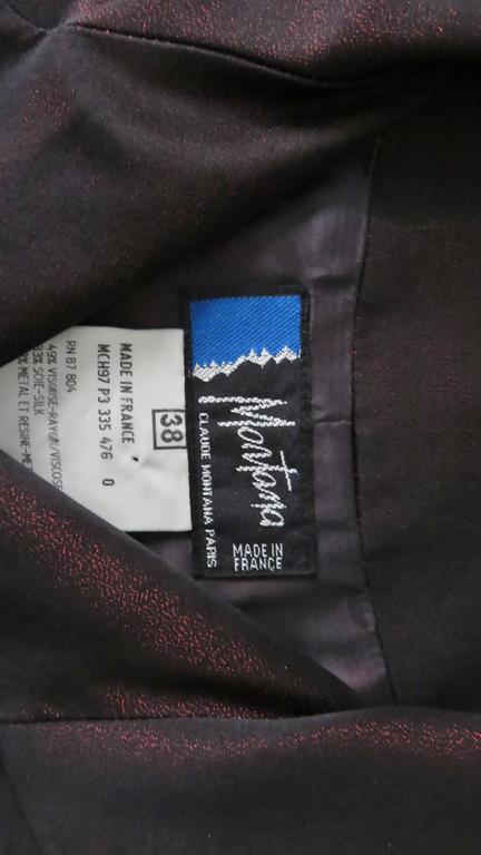 Veste Claude Montana En Soie Semi-transparente à Bandes - Taille 36 - Occasion Très Bon état - Vintage