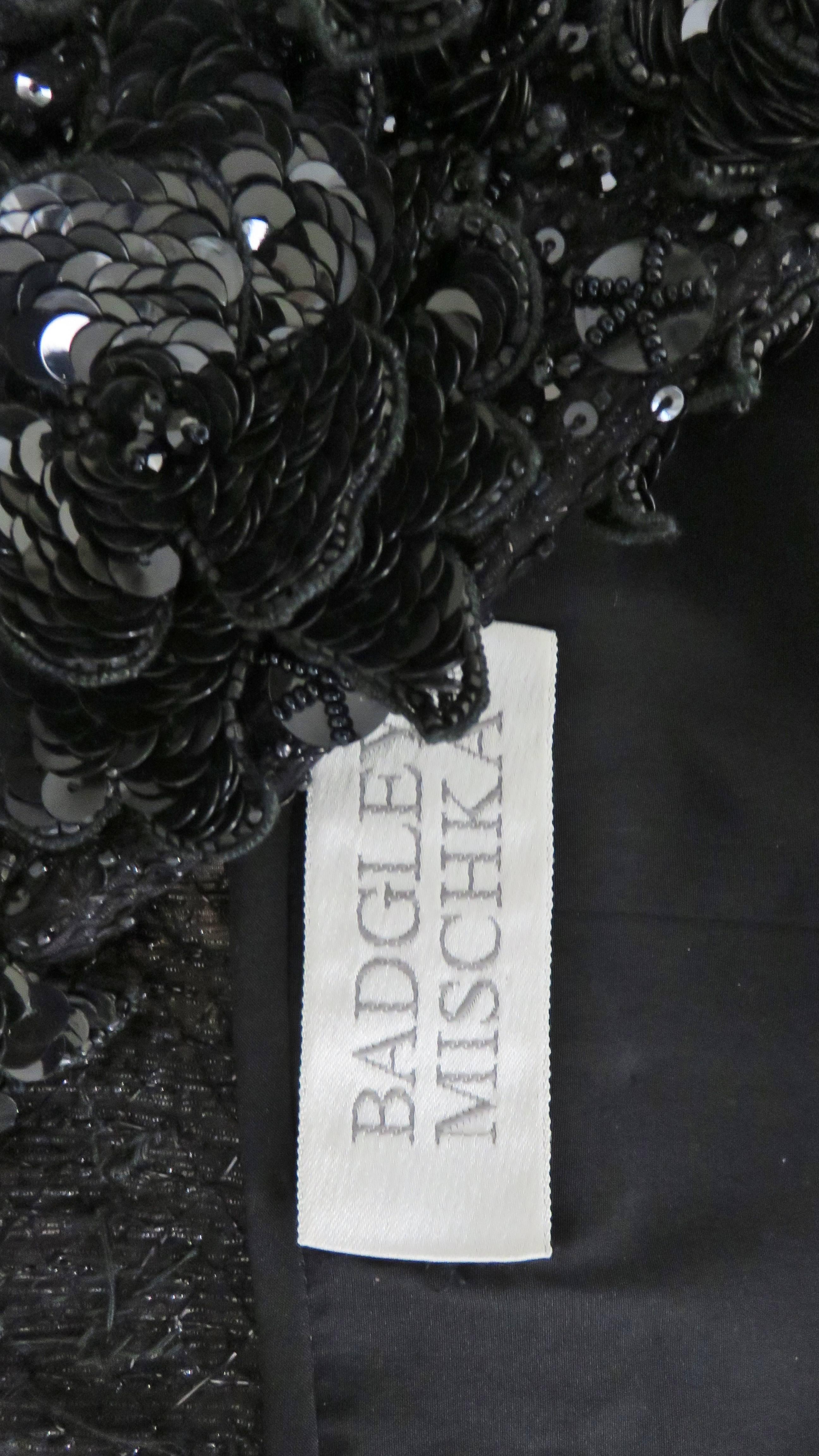 Badgley Mischka Beaded Flower Applique Jacket 4