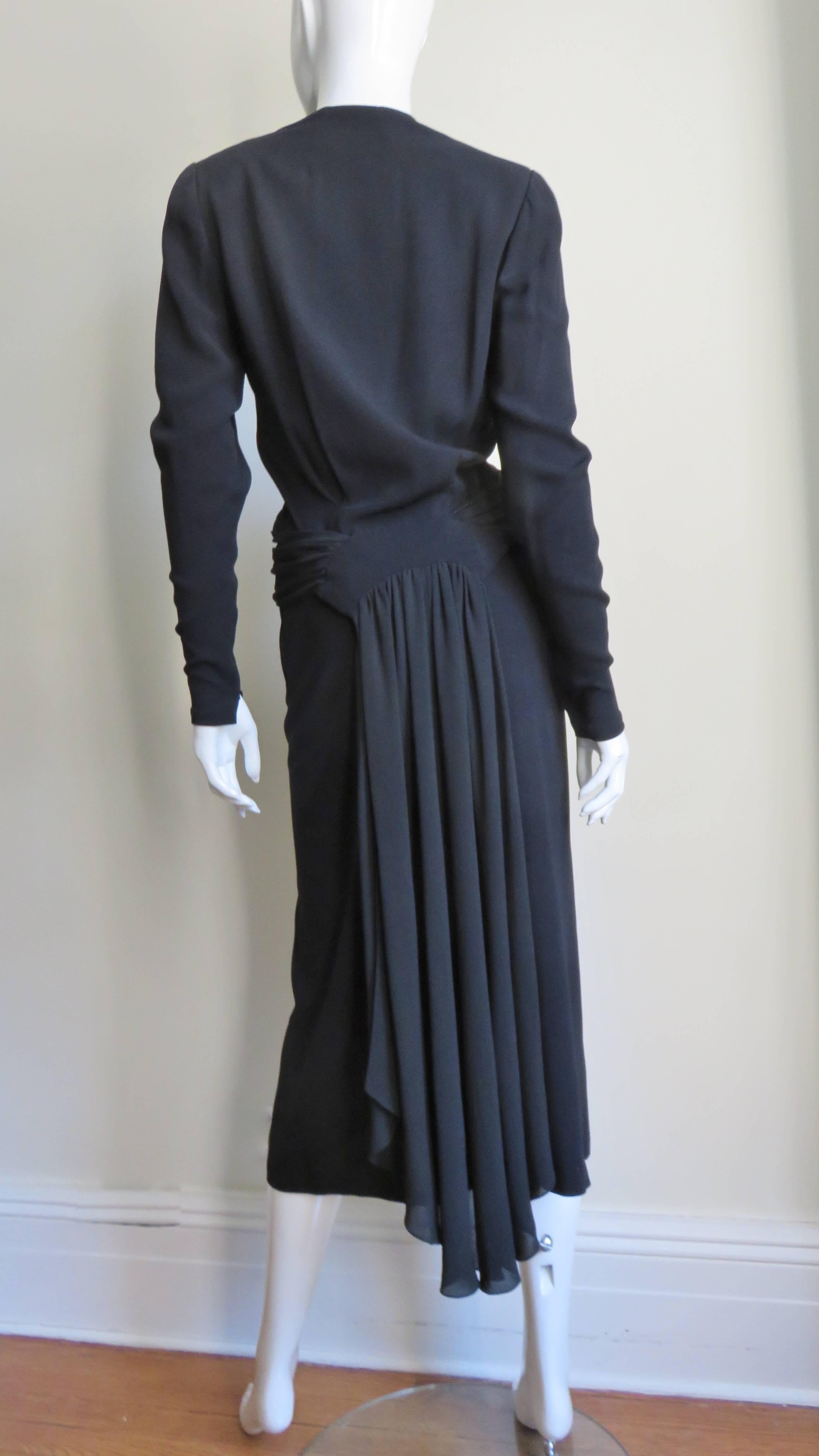 Edna Vilm Top with Waterfall Back and Skirt 1940s For Sale 6