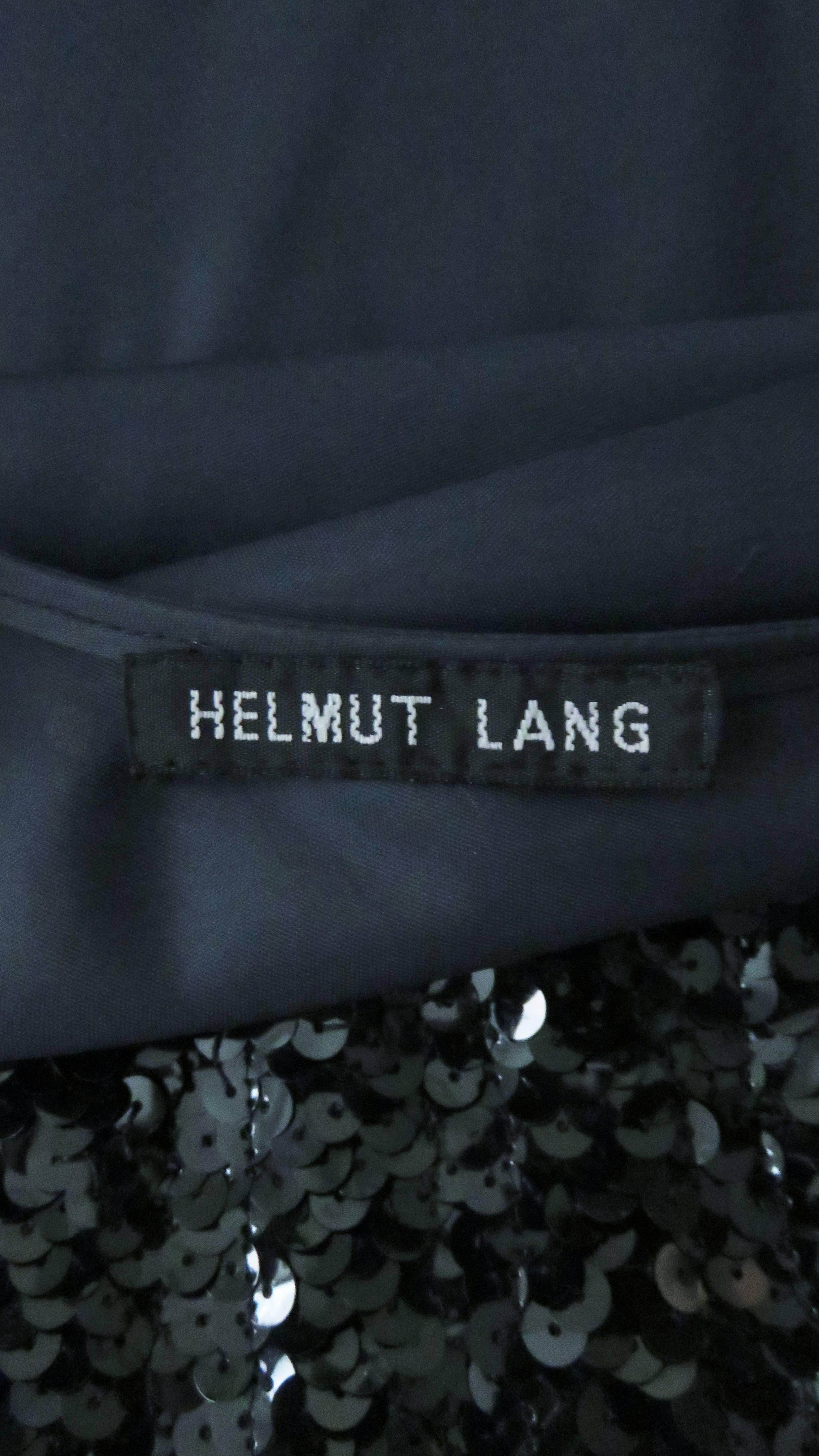 1990s Helmut Lang Sublime Sequin Bib Dress 8