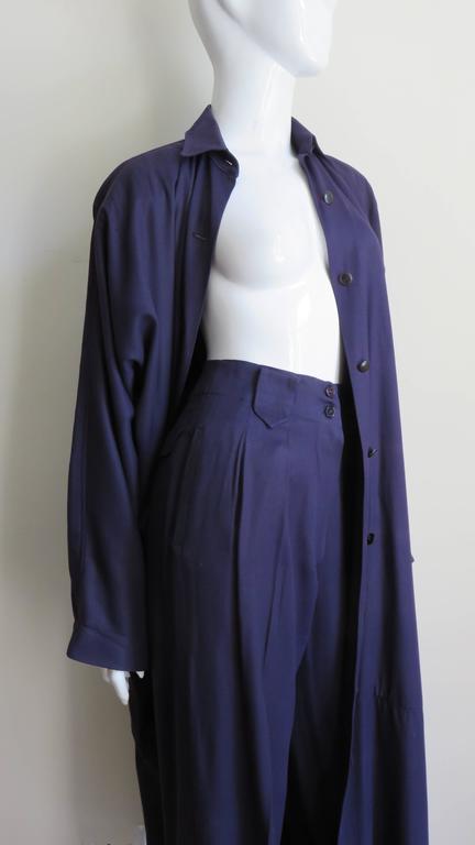Alaia Purple Coat and Pant Suit 1990s For Sale at 1stDibs
