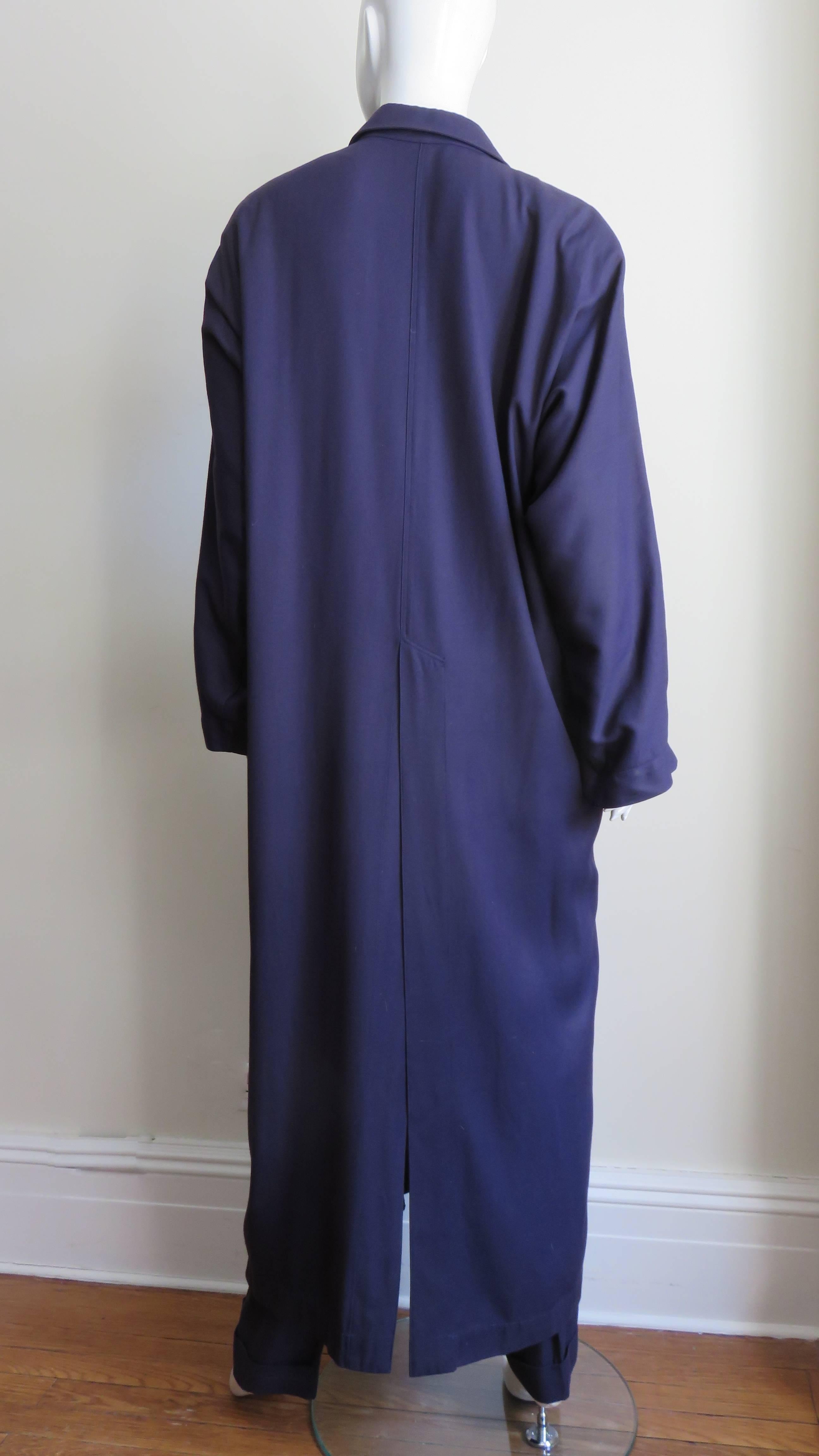 Alaia Purple Coat and Pant Suit 1990s 5