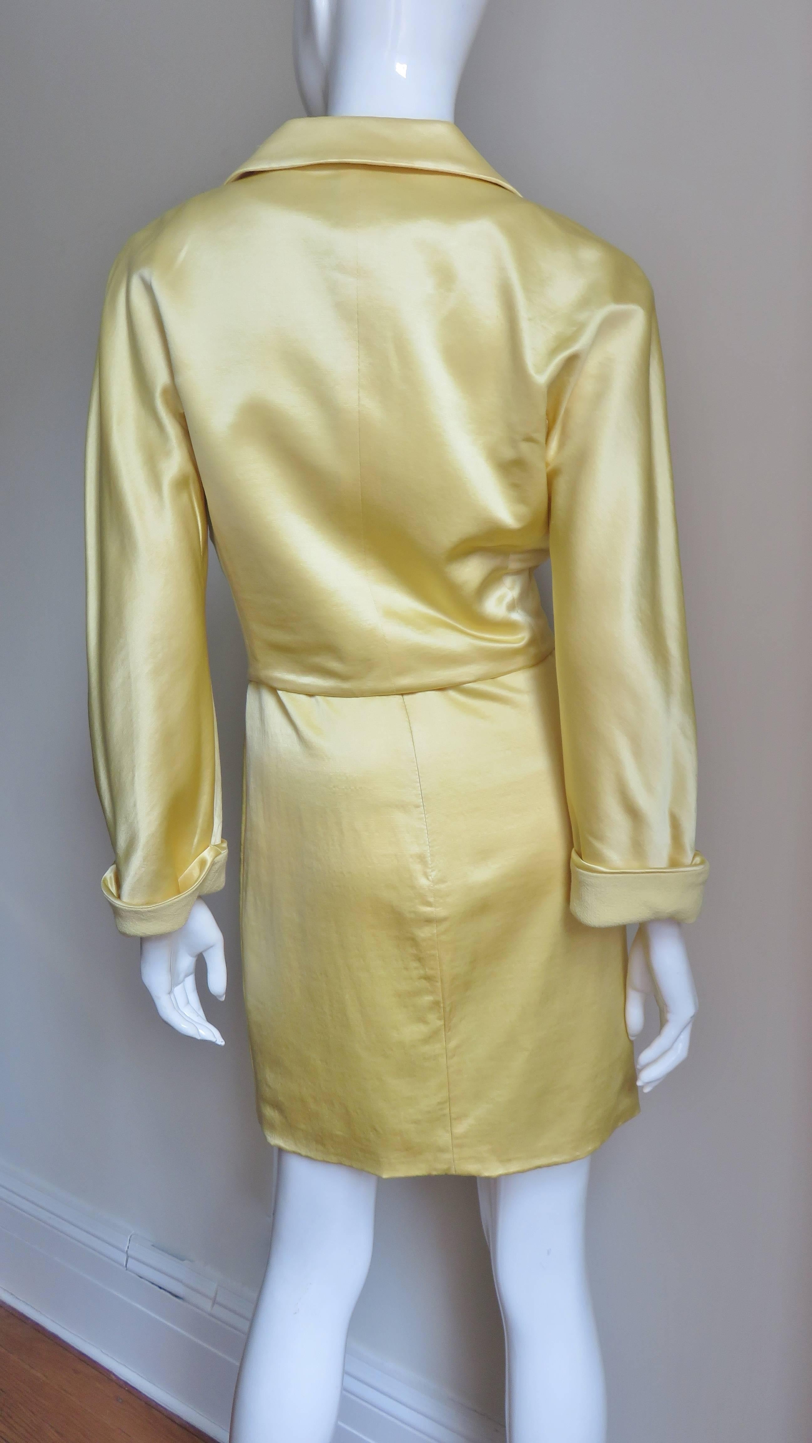 Gianni Versace Silk Dress and Jacket 1990s For Sale 7