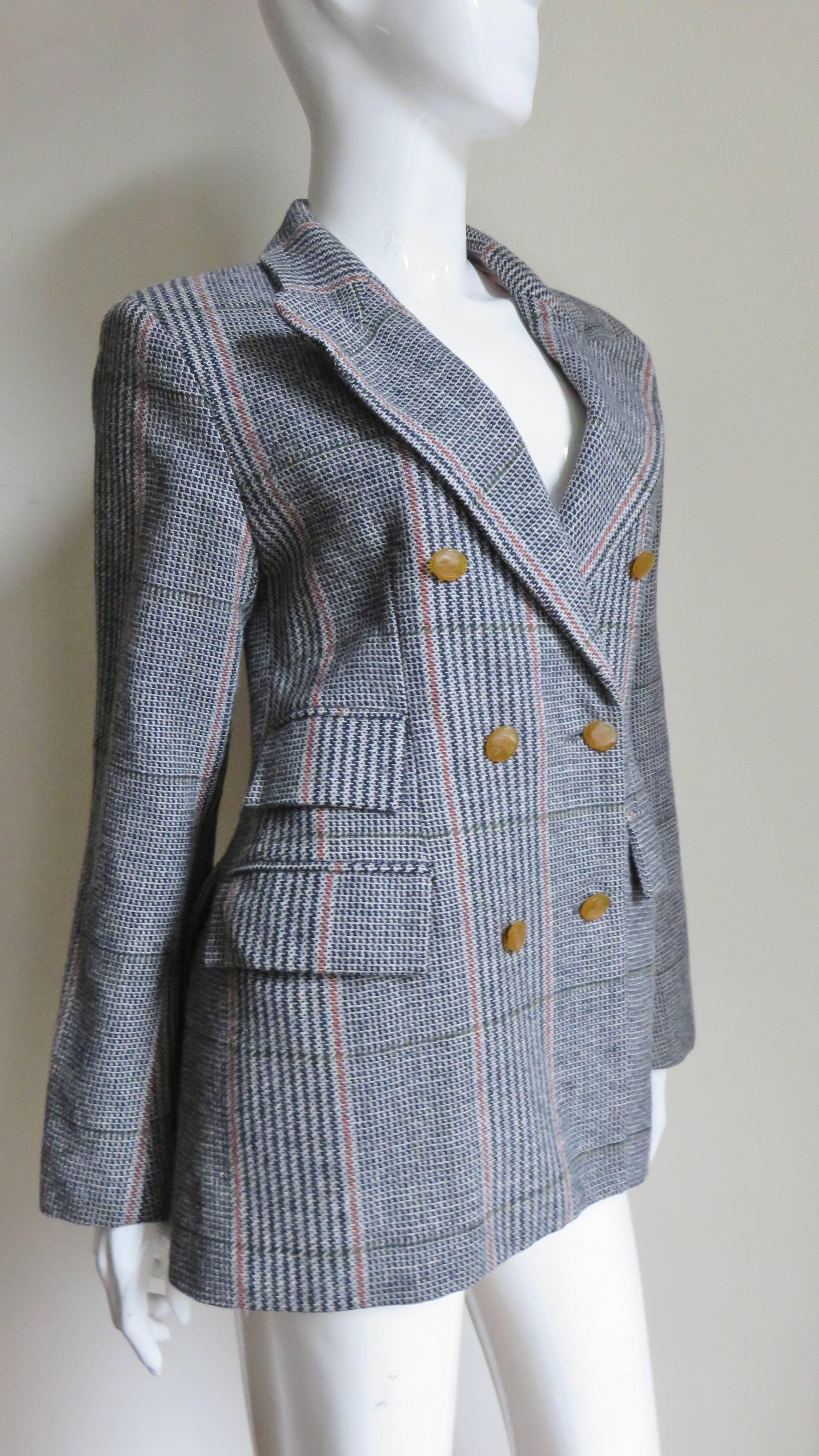  Vivienne Westwood Plaid Jacket 1990s In Good Condition For Sale In Water Mill, NY
