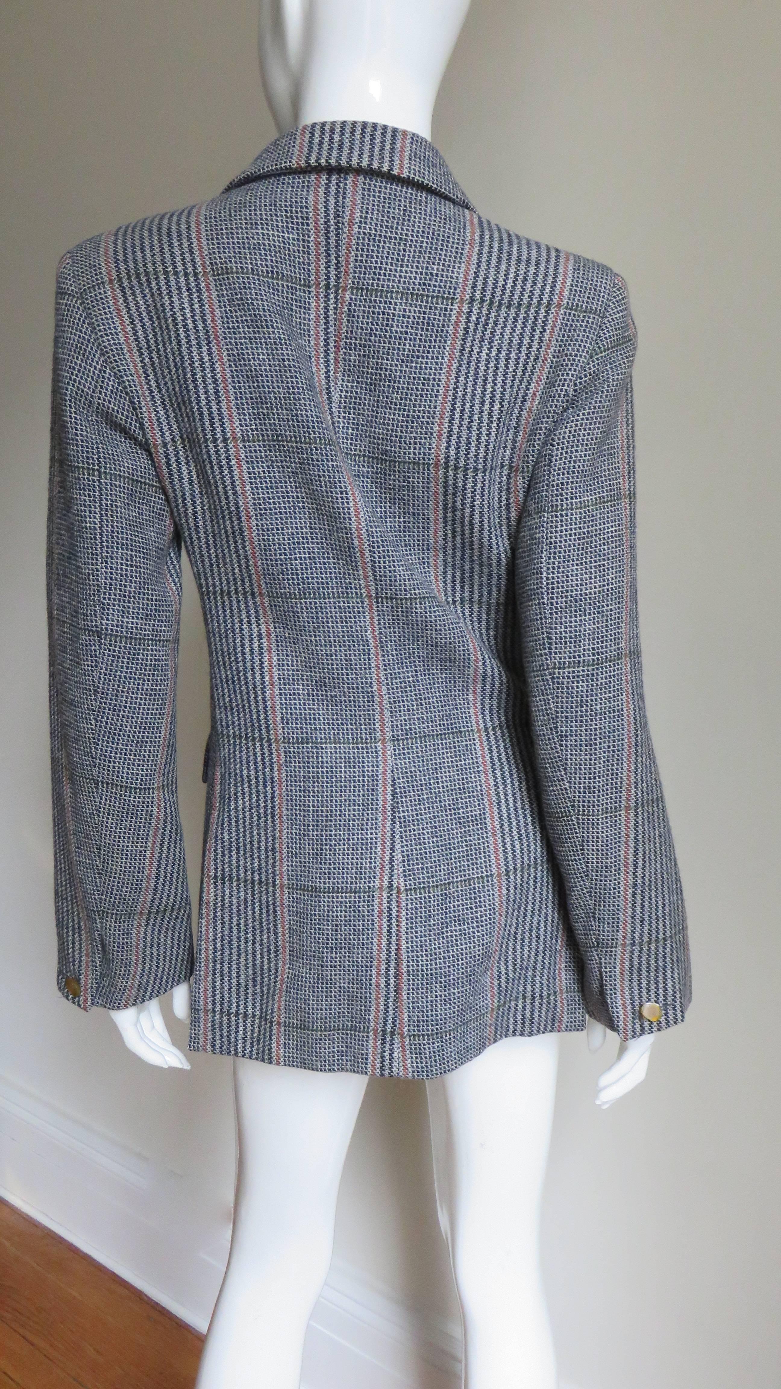 Vivienne Westwood Plaid Jacket 1990s For Sale 1