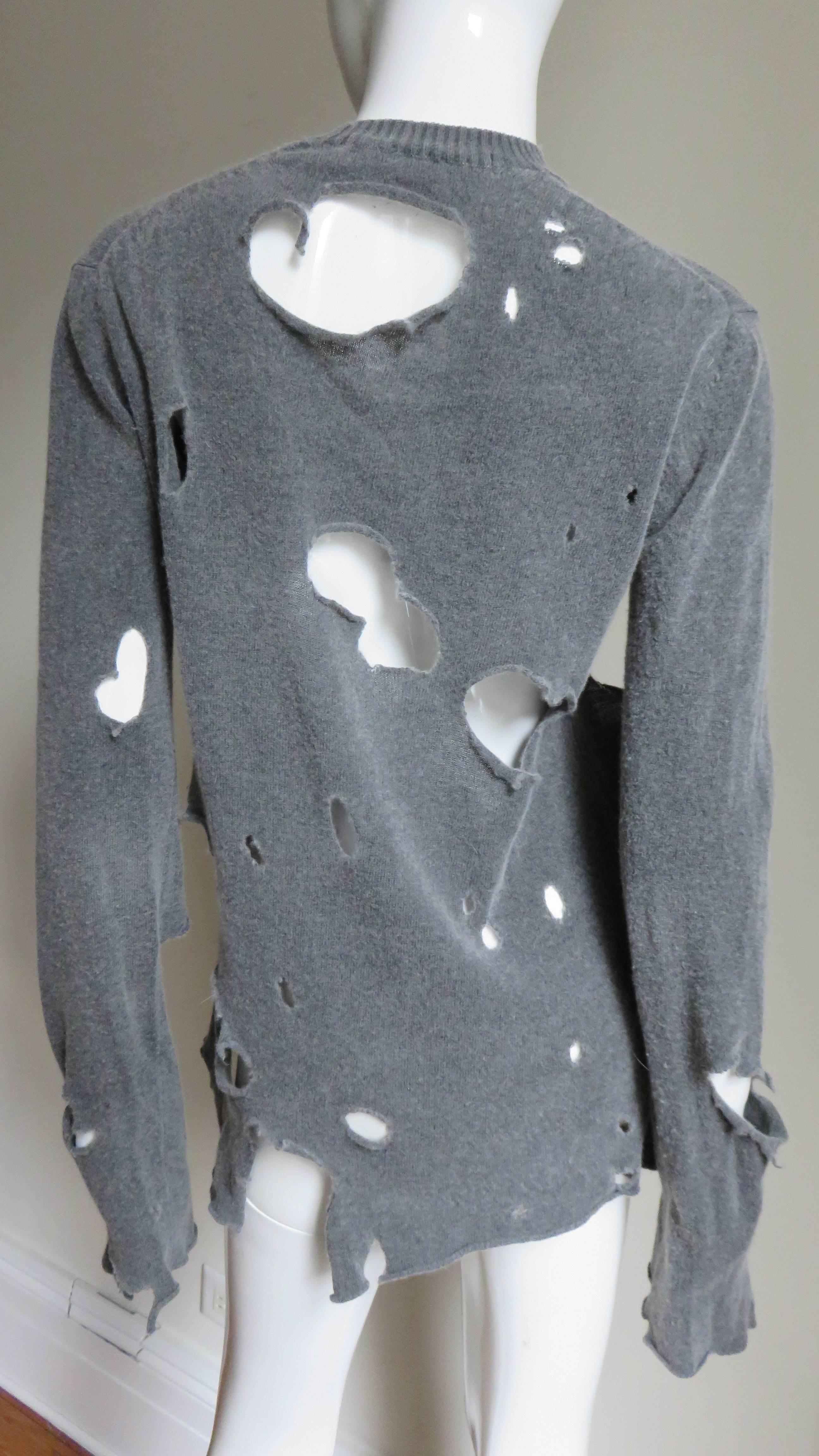 Women's Comme des Garcons Vintage Distressed Sweater