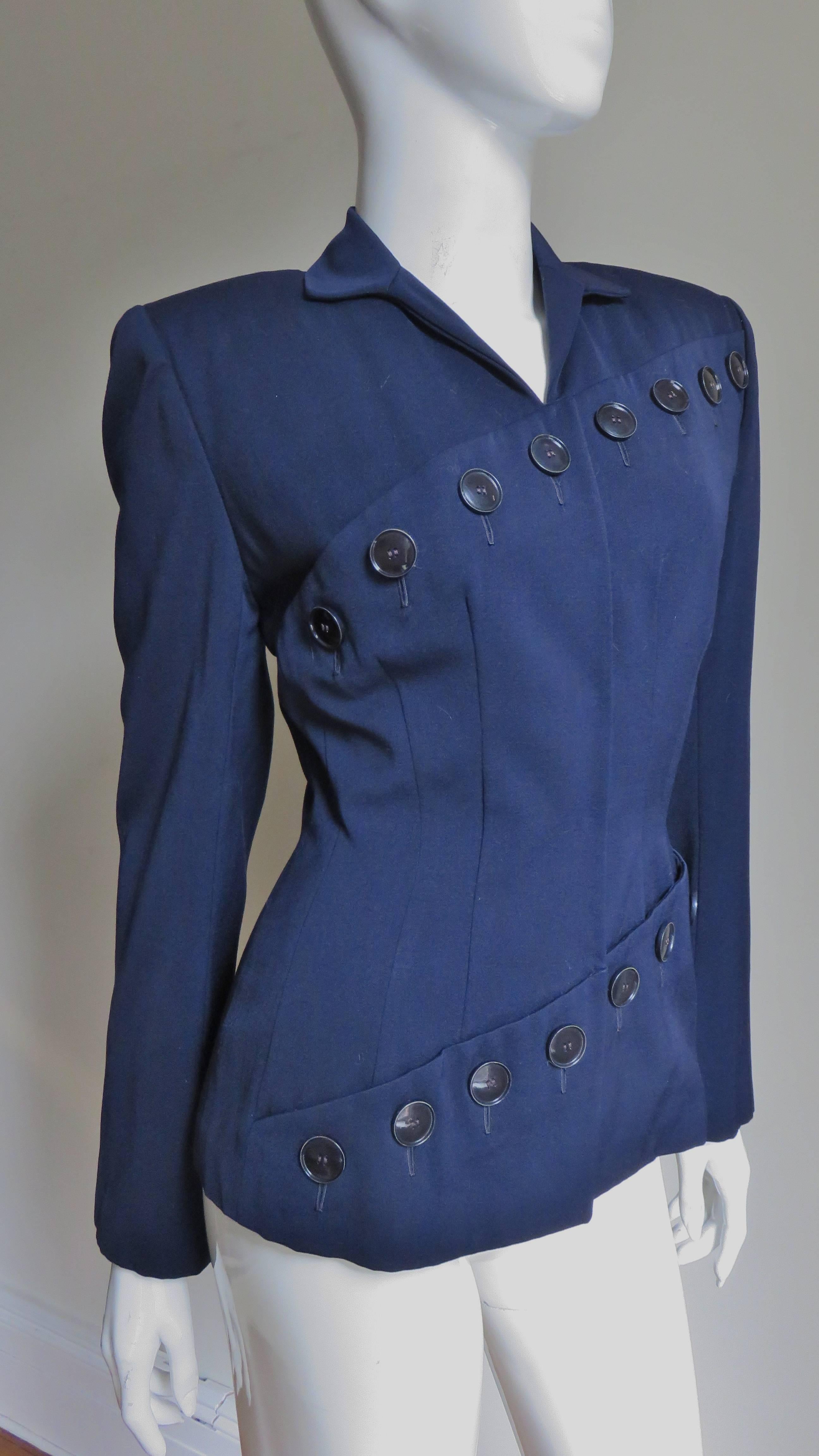  1940s Lilli Ann Button Detail Jacket In Good Condition In Water Mill, NY