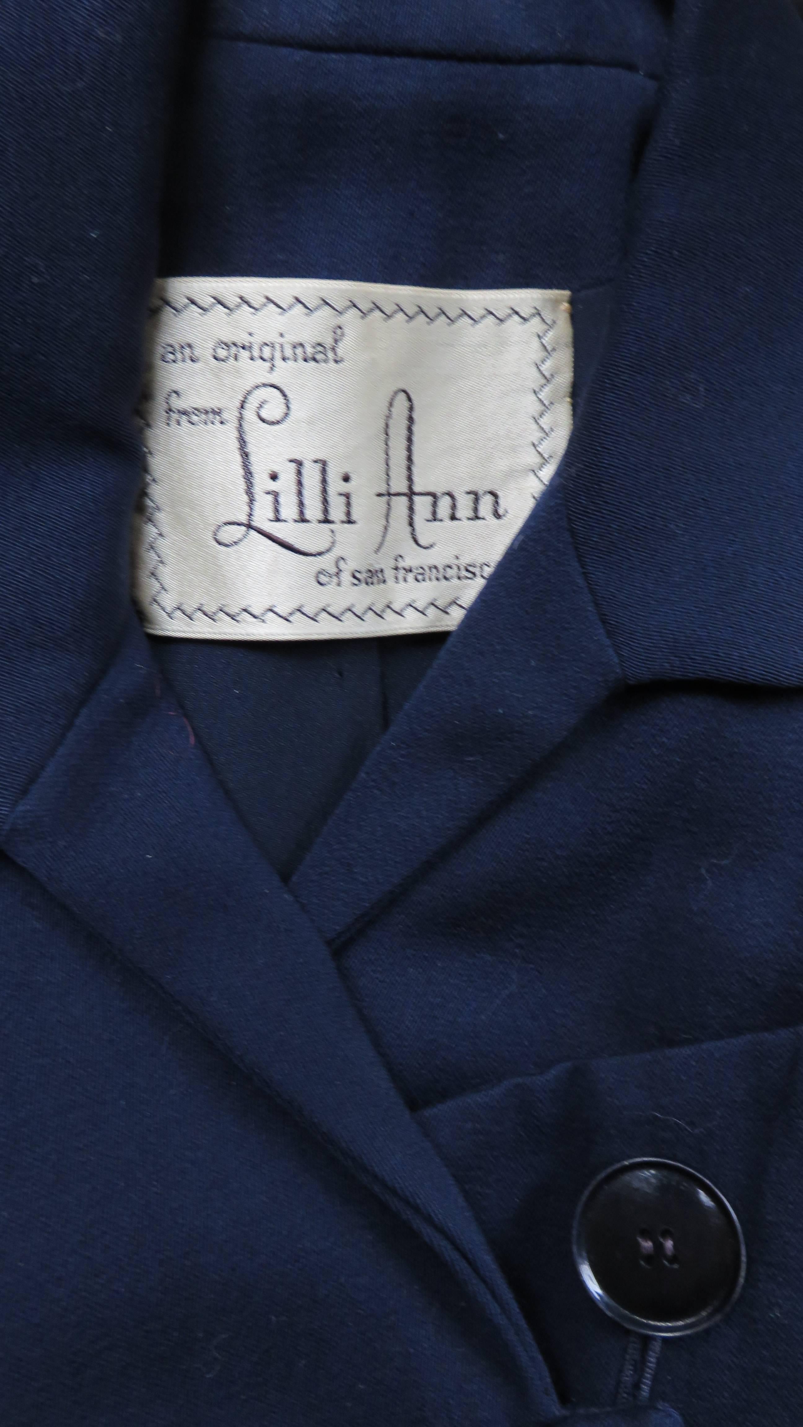  1940s Lilli Ann Button Detail Jacket 4