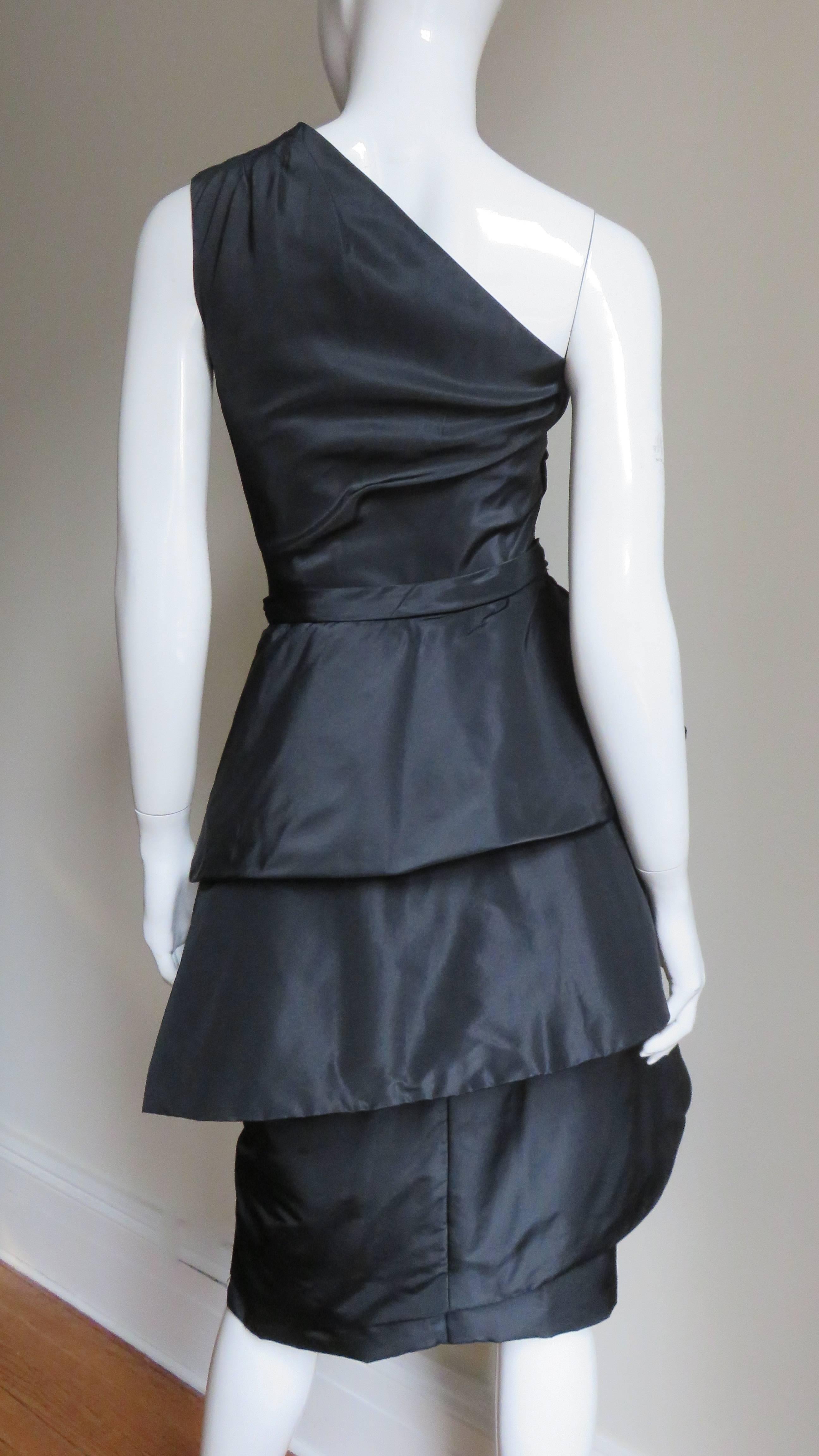 1950's New Vintage Sculptural Werle Silk Dress 6
