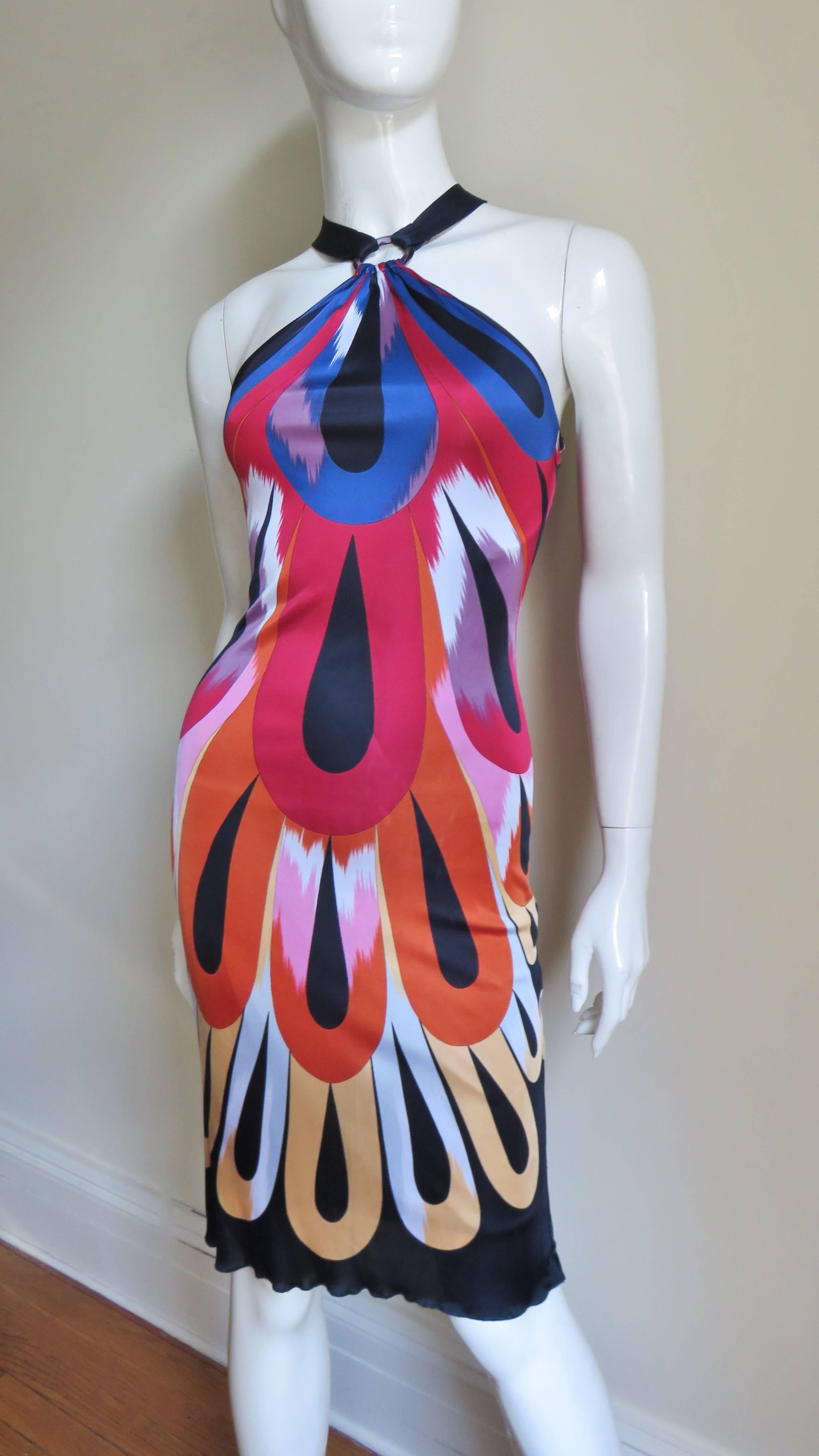 1990s Missoni Silk Halter Dress 2