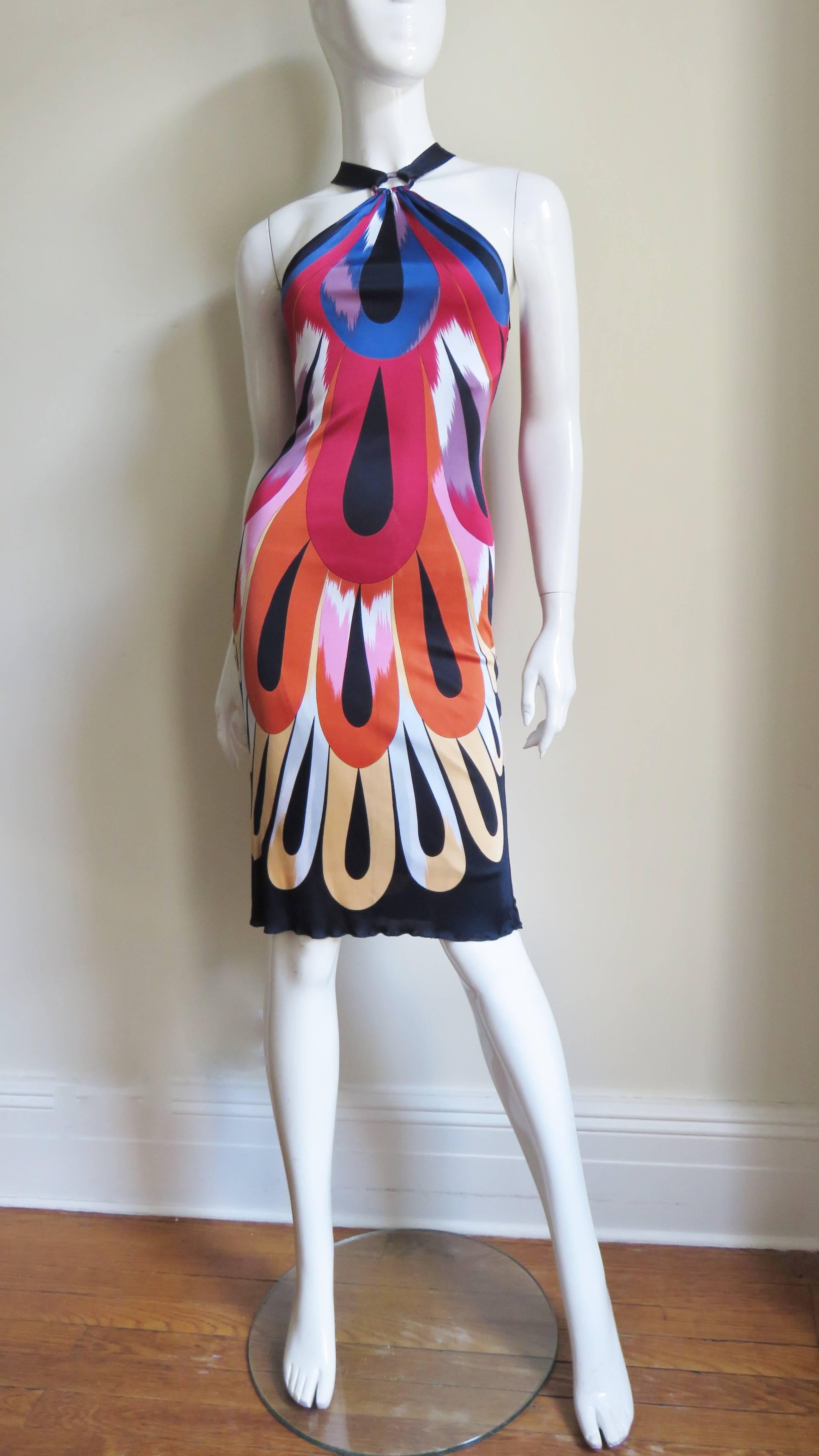 1990s Missoni Silk Halter Dress 4