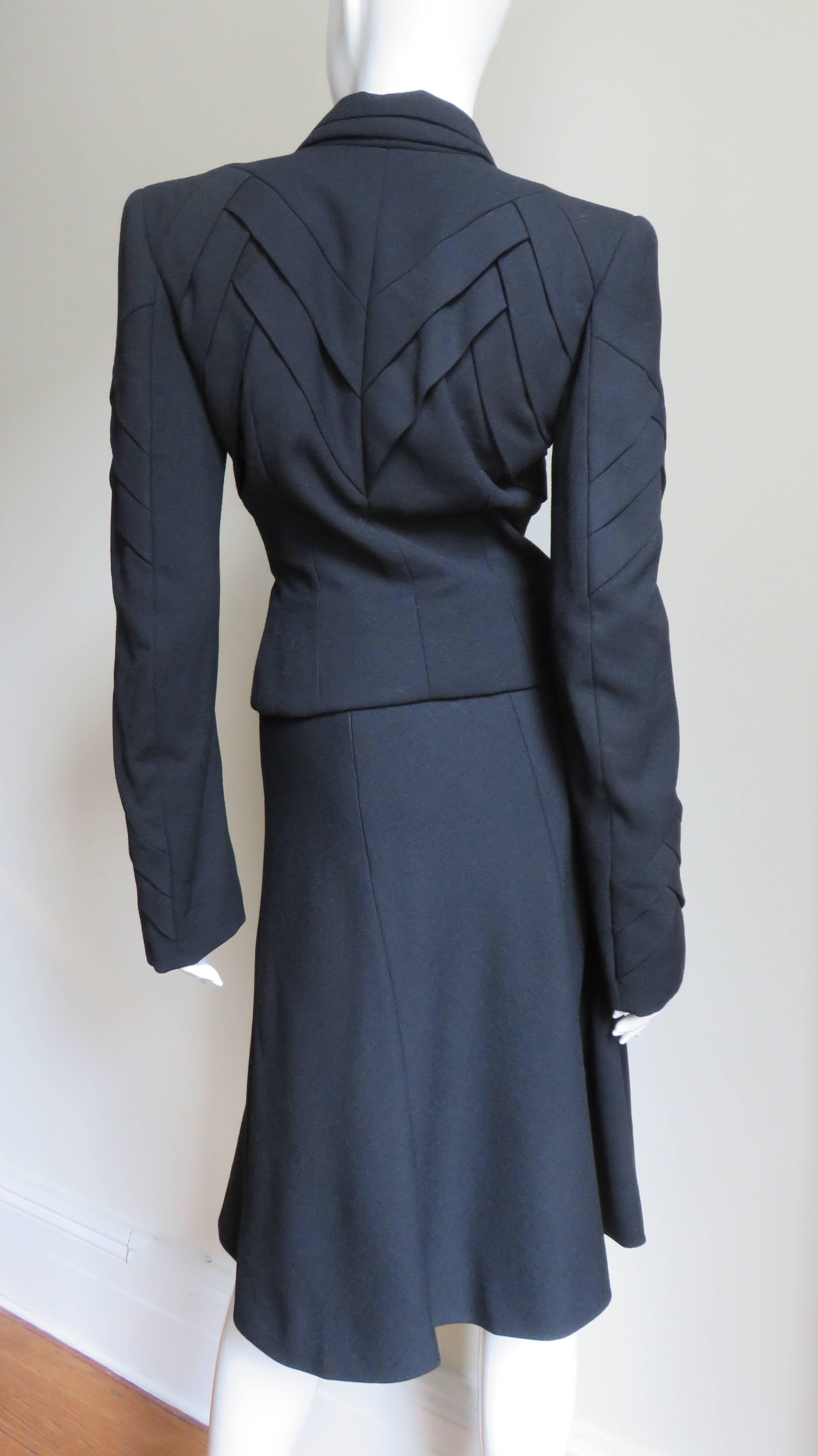 John Galliano New Runway Skirt Suit with Elaborate Detail 1990s For Sale 2