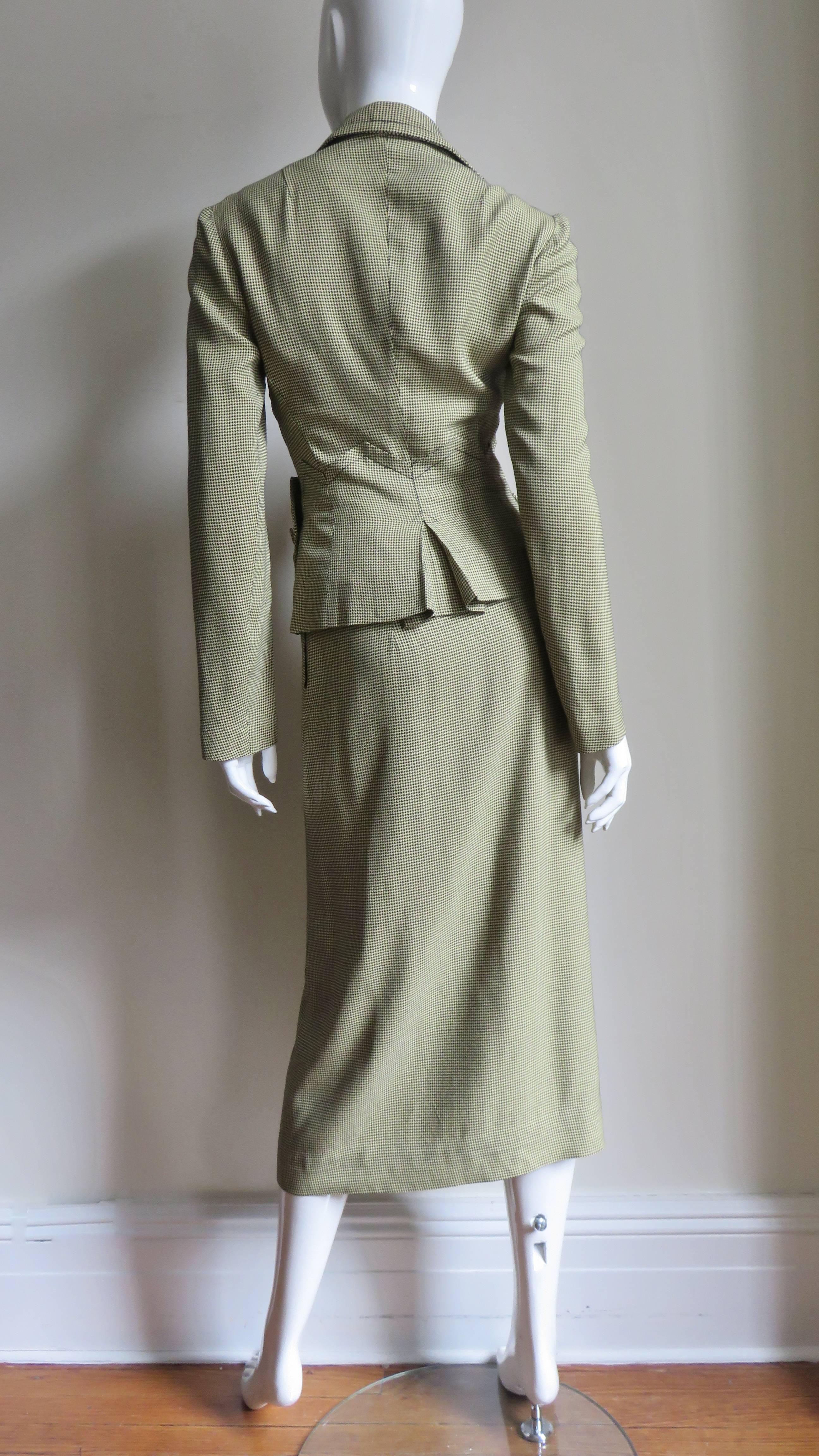 Tailleur Madeleine Davidson des années 1940 avec boutons élaborés en vente 5