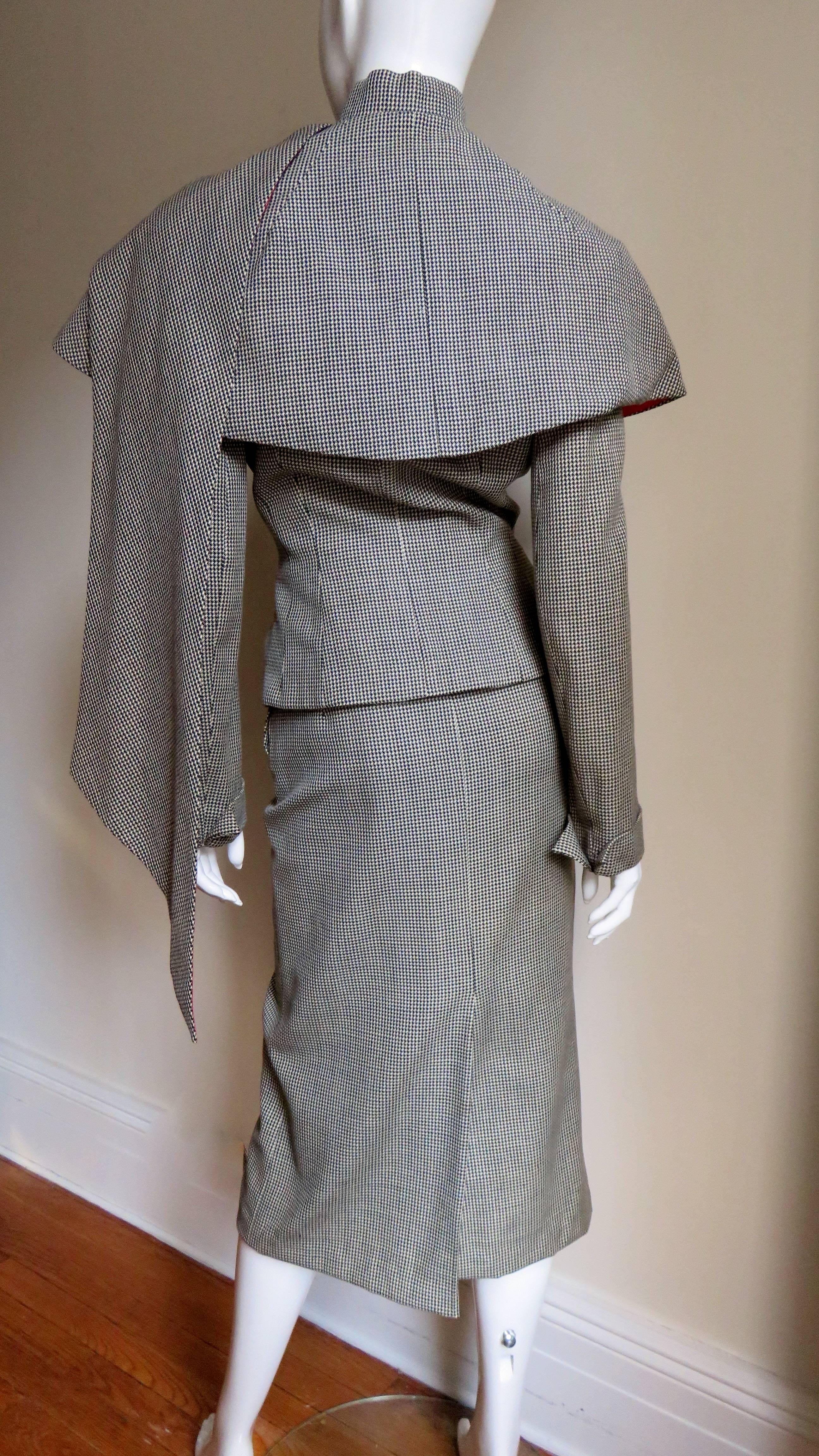 1950s Marion Wolf Skirt Suit with Cape 6