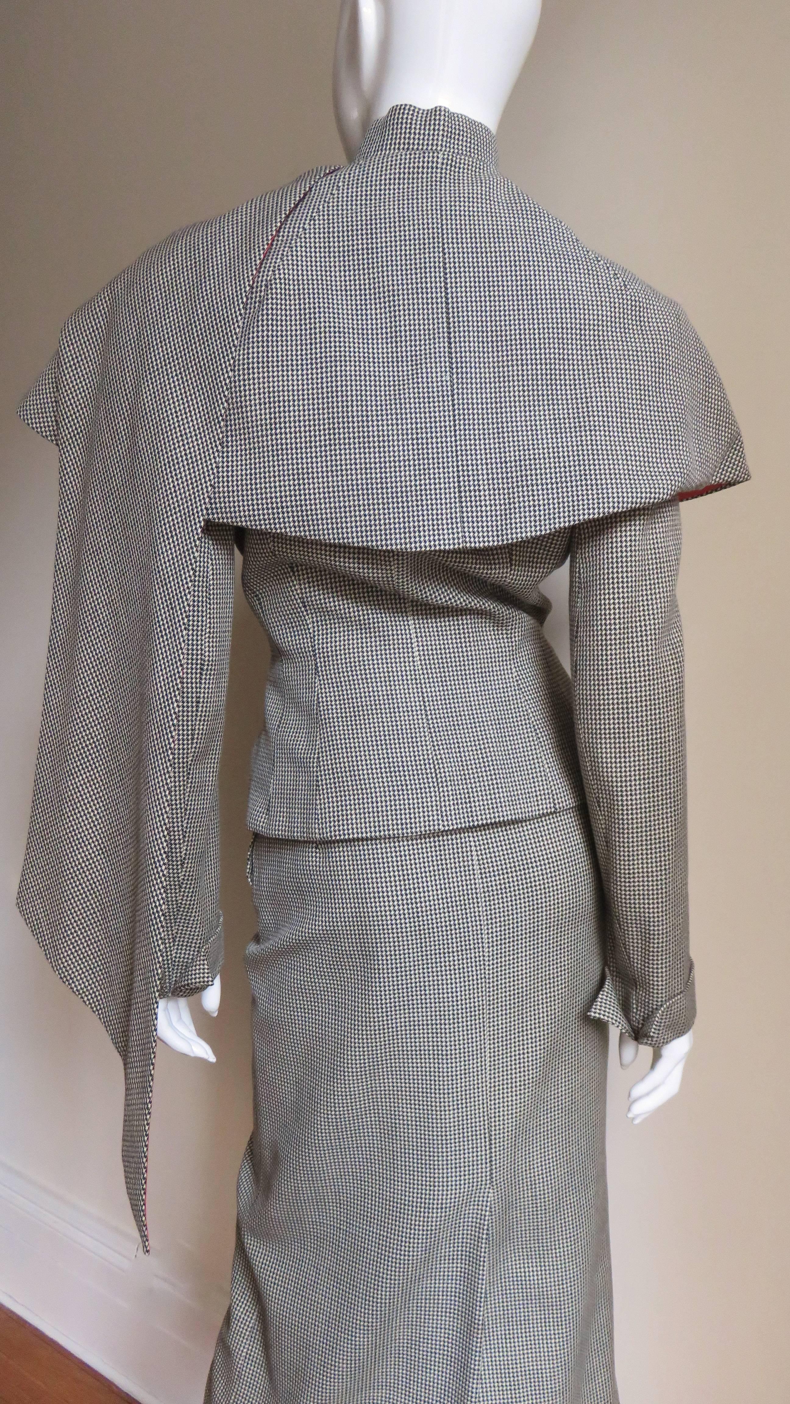 1950s Marion Wolf Skirt Suit with Cape 9