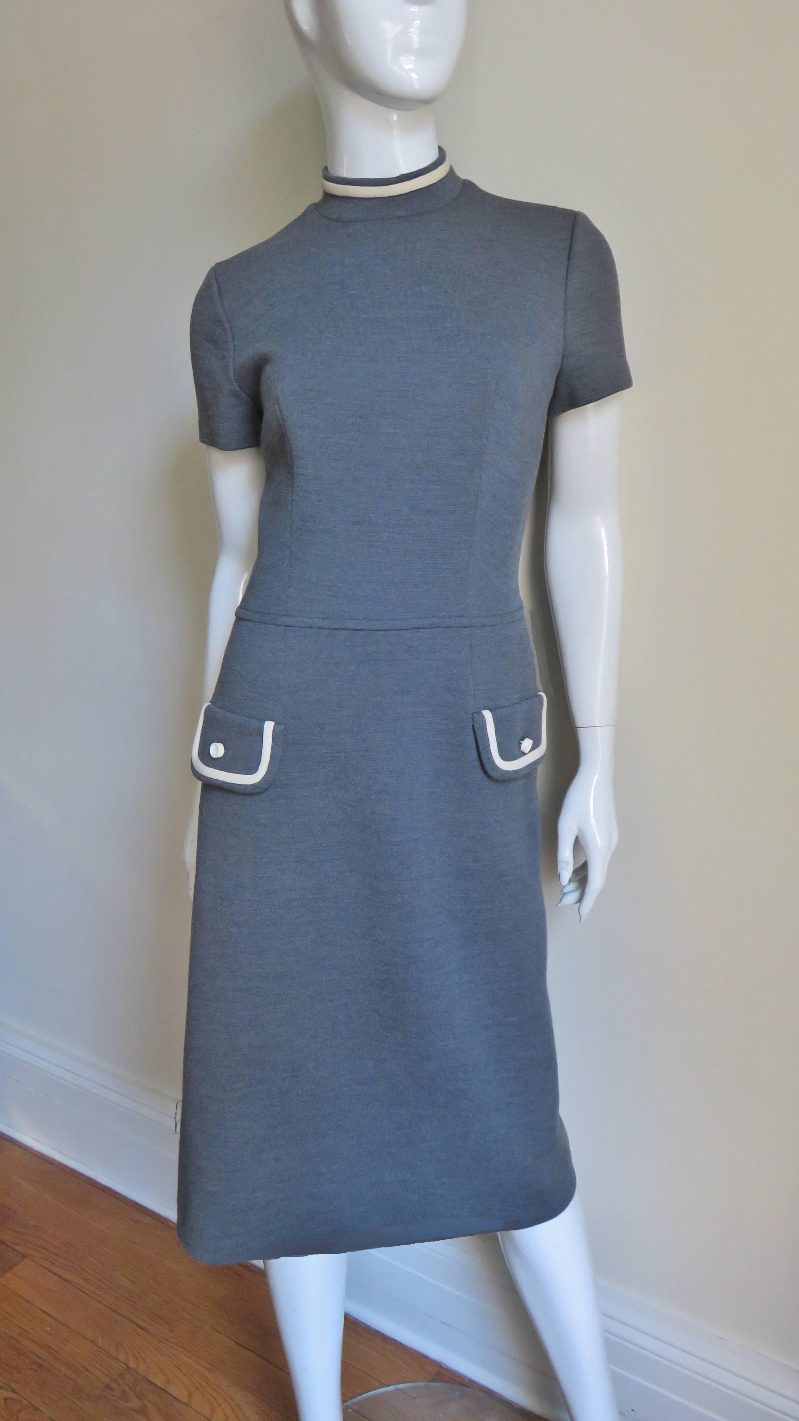 1960s Lilli Ann Mongolian Lamb Trimmed Coat and Dress In Good Condition In Water Mill, NY