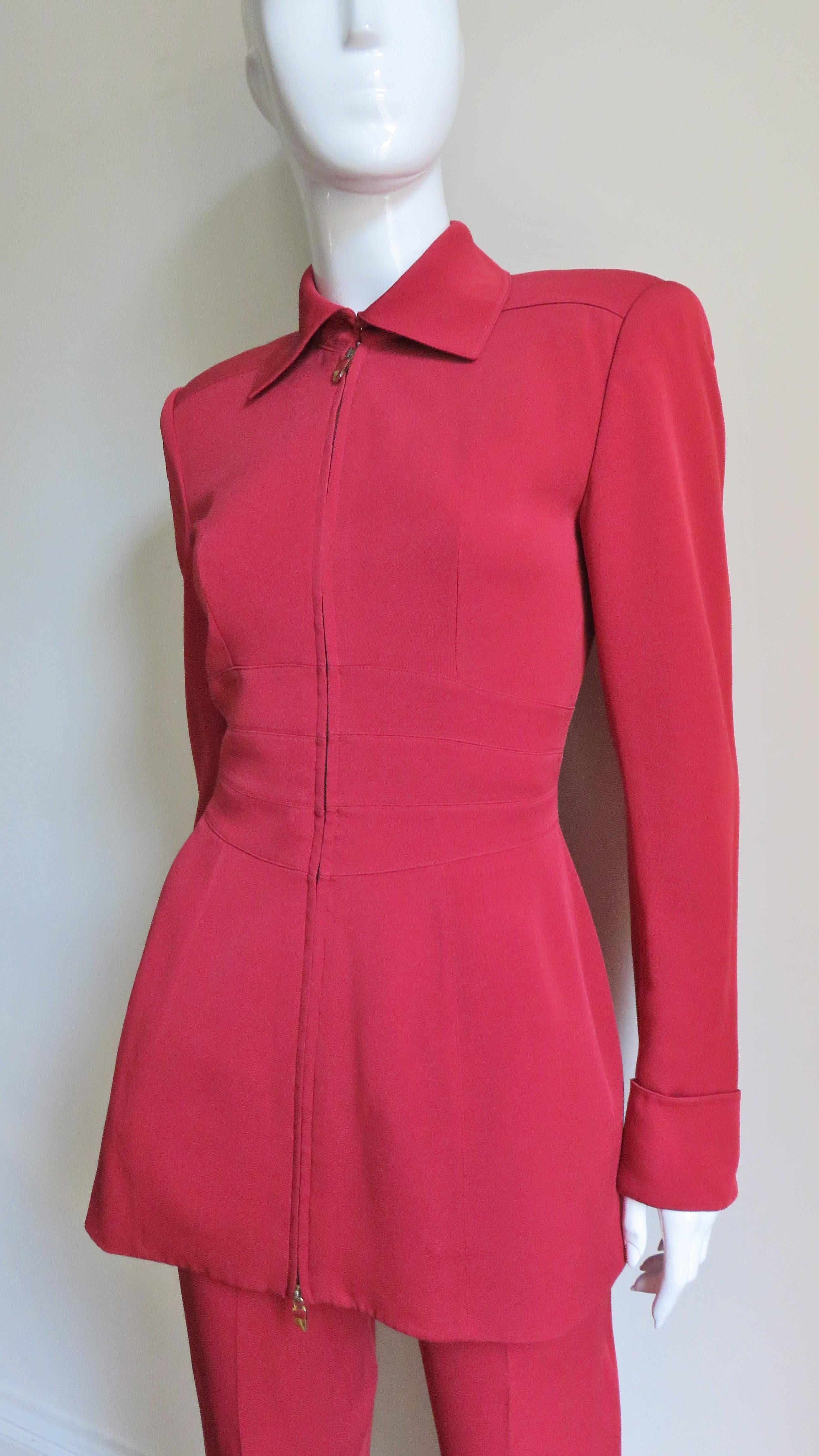 Claude Montana Pant Suit 1990s In Good Condition For Sale In Water Mill, NY