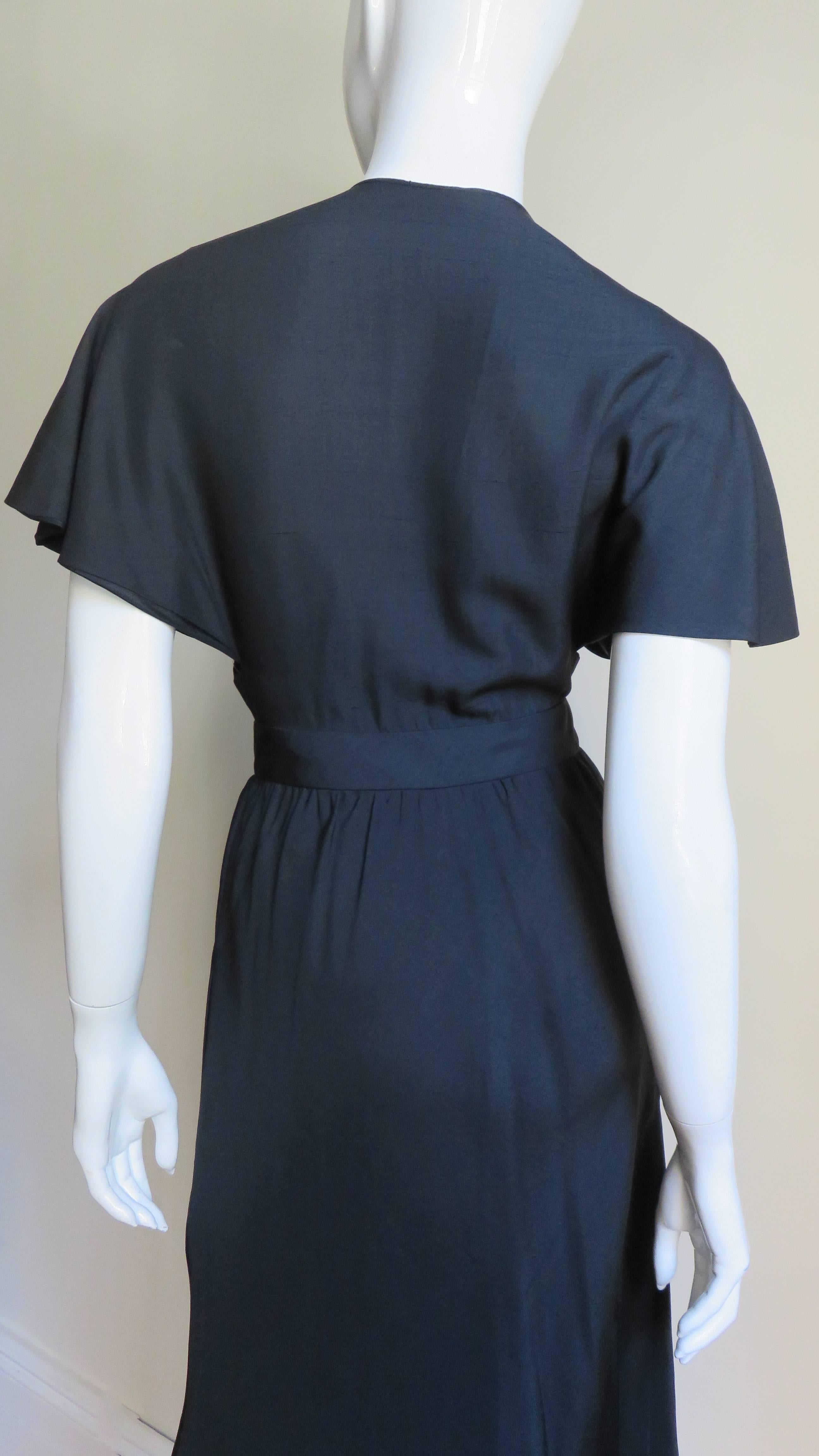 Women's Halston Silk Wrap Dress 1970s For Sale