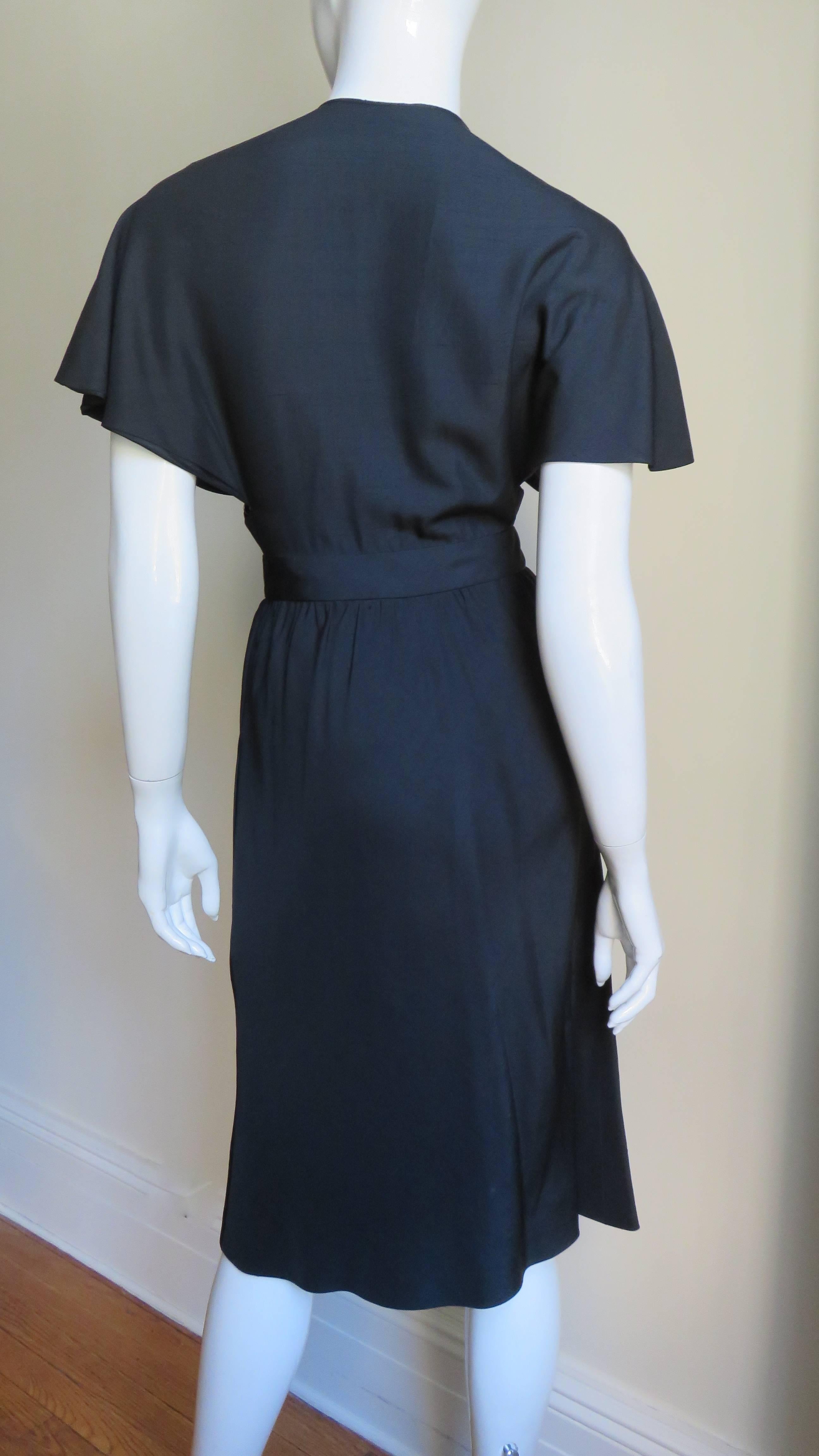 Halston Silk Wrap Dress 1970s In Excellent Condition For Sale In Water Mill, NY
