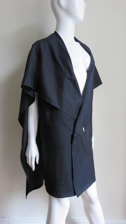 1980s Yohji Yamamoto Drape Back Silk Jacket For Sale at 1stDibs