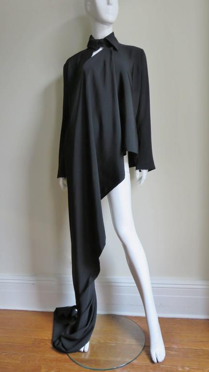Yohji Yamamoto Wrap and Drape Silk Jacket For Sale at 1stdibs