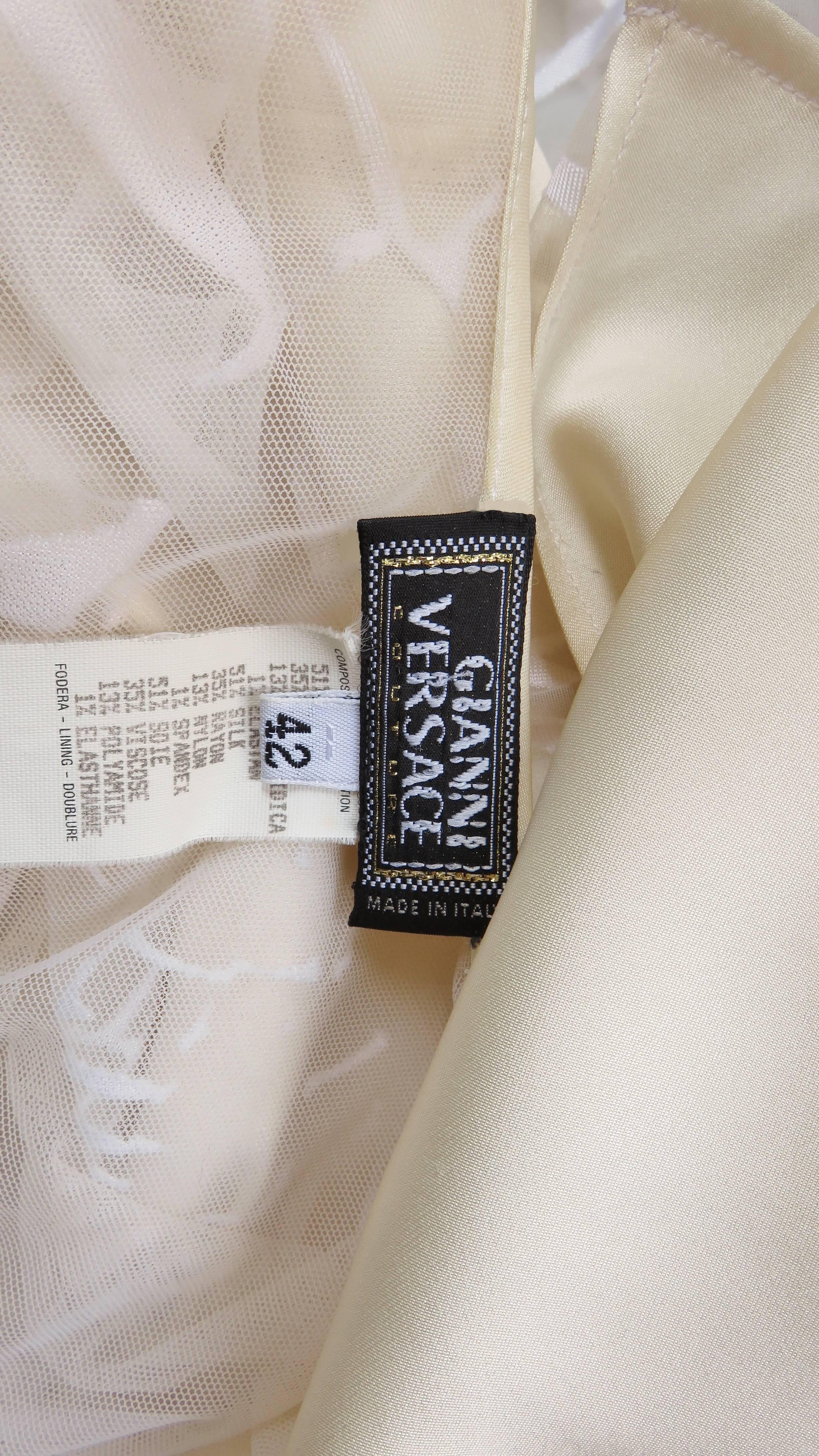 1990s Gianni Versace Silk Plunge Halter Dress 4