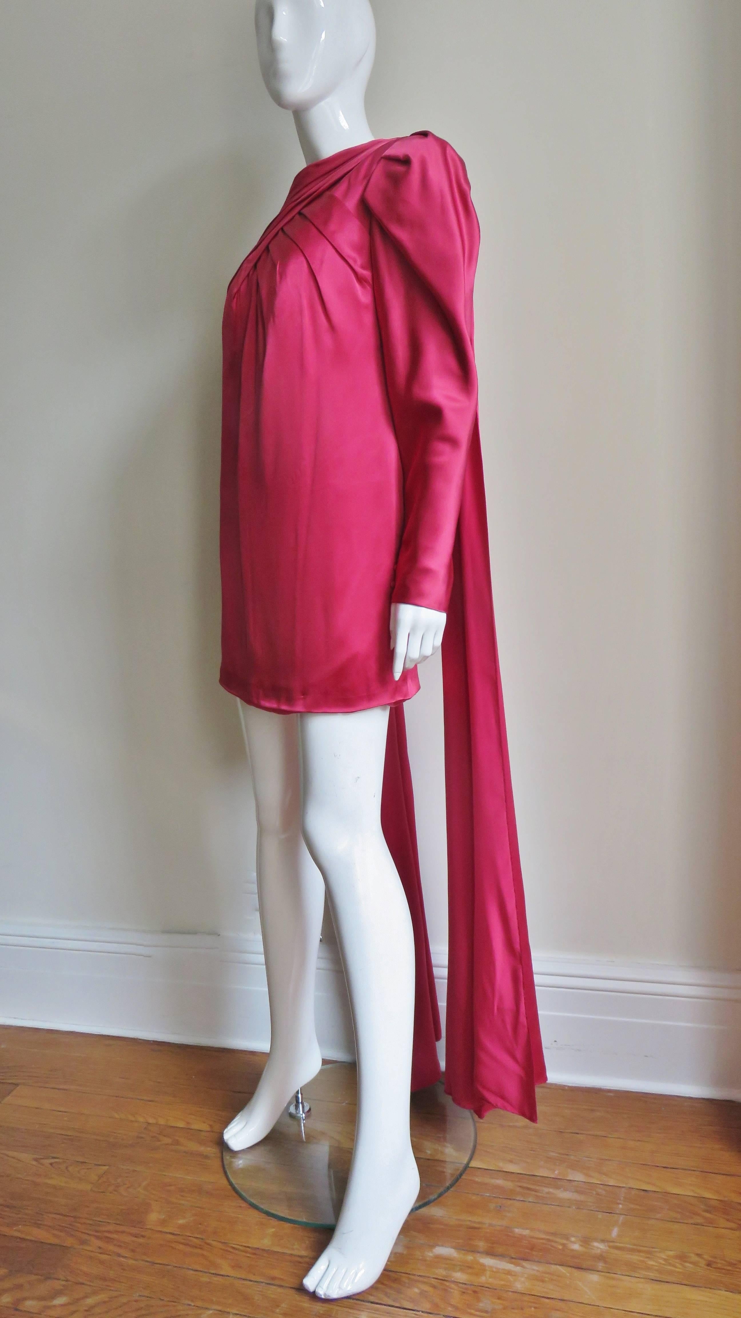 1980s Wallace Charles Contreri Dress With Draping 1
