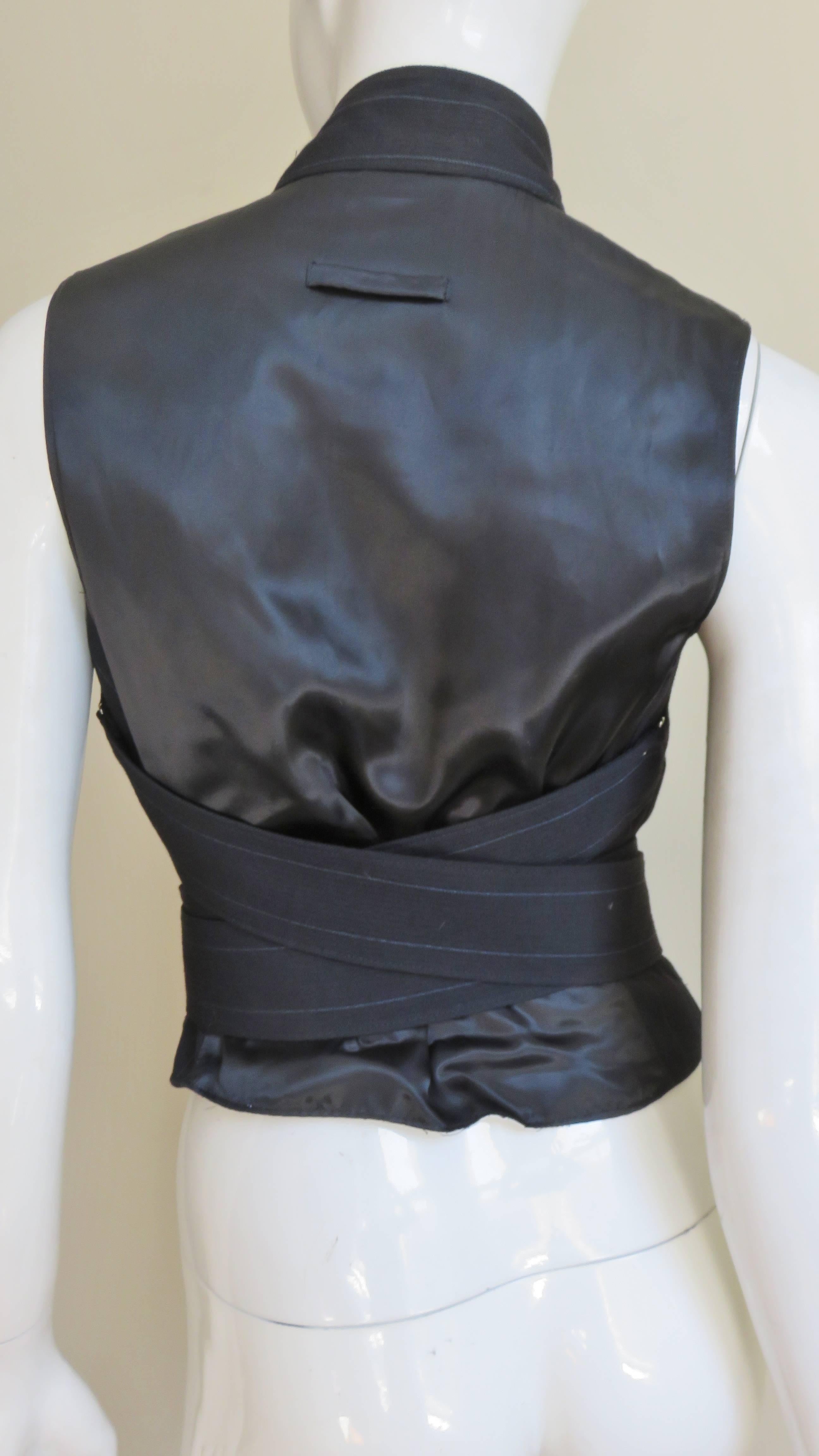 1990s Jean Paul Gaultier Wrap Bondage Vest 2