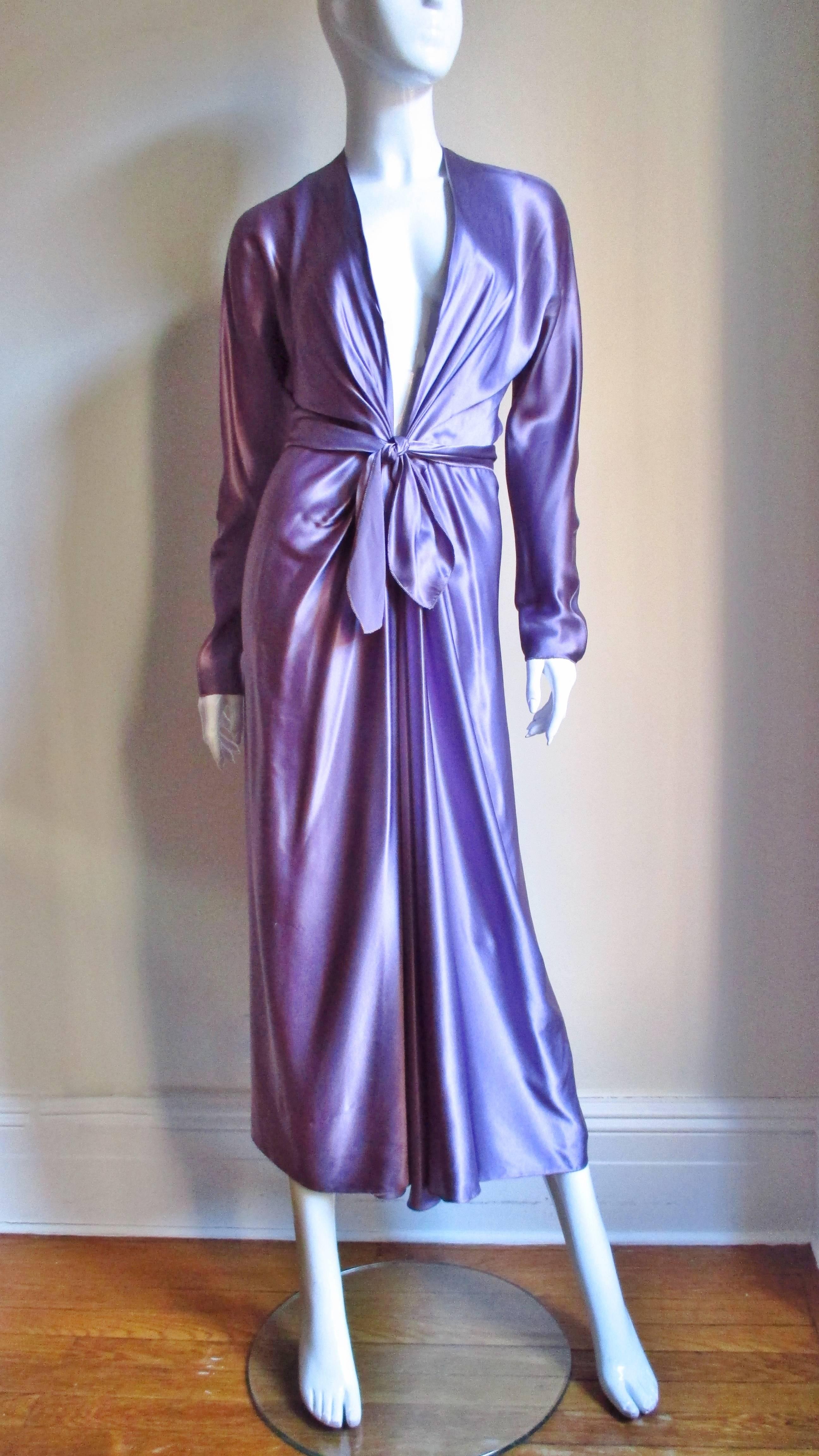 Women's Jackie Rogers Silk Plunge Dress & Wrap