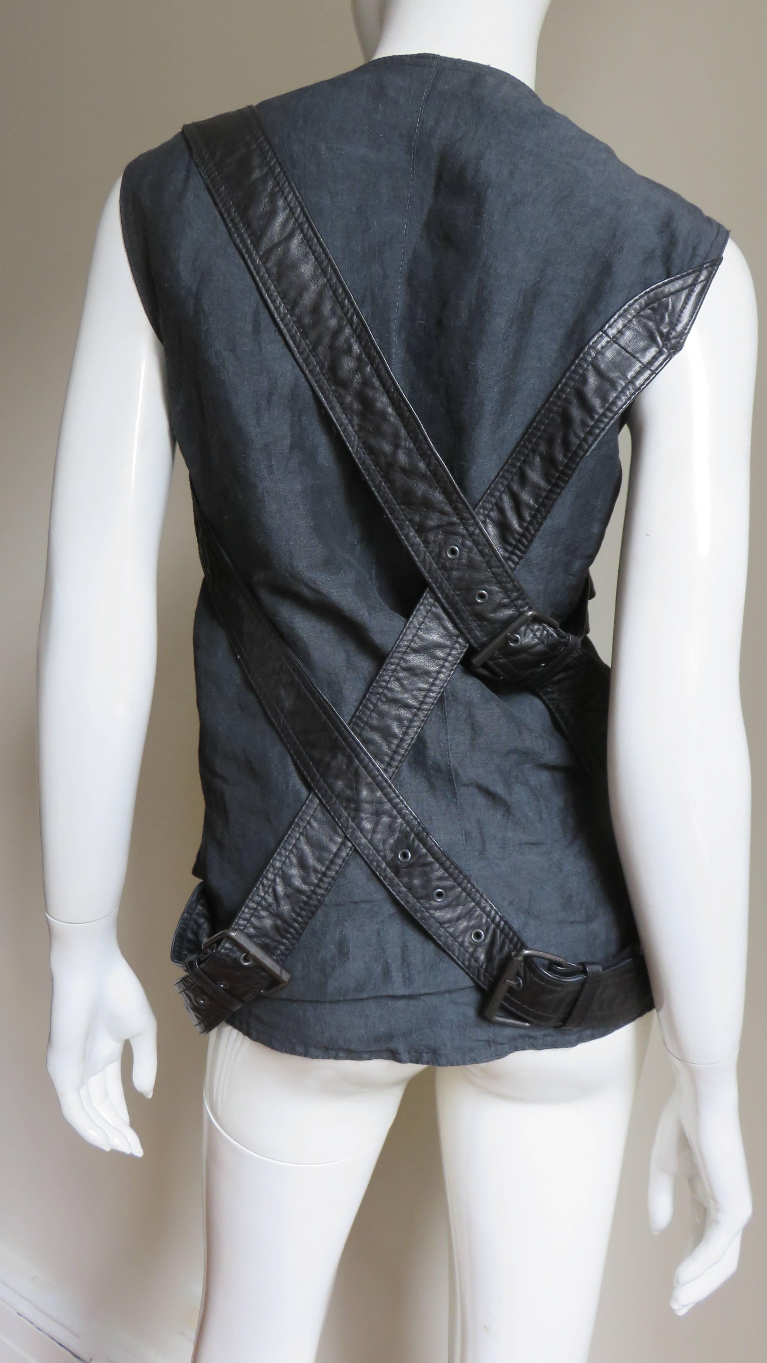 Givenchy Attributed Jacket with Buckle Straps In Good Condition In Water Mill, NY
