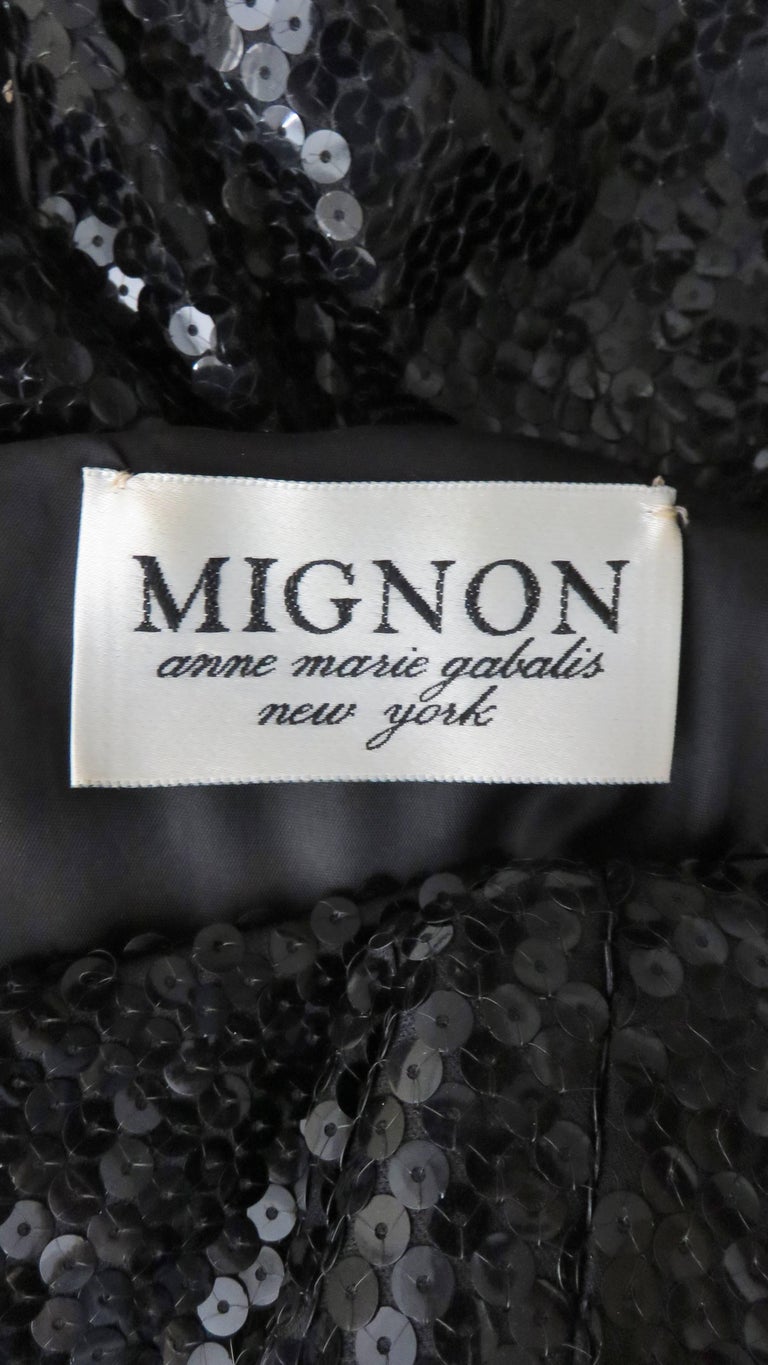 Mignon Sequin and Tulle Dress 1980s For Sale 8