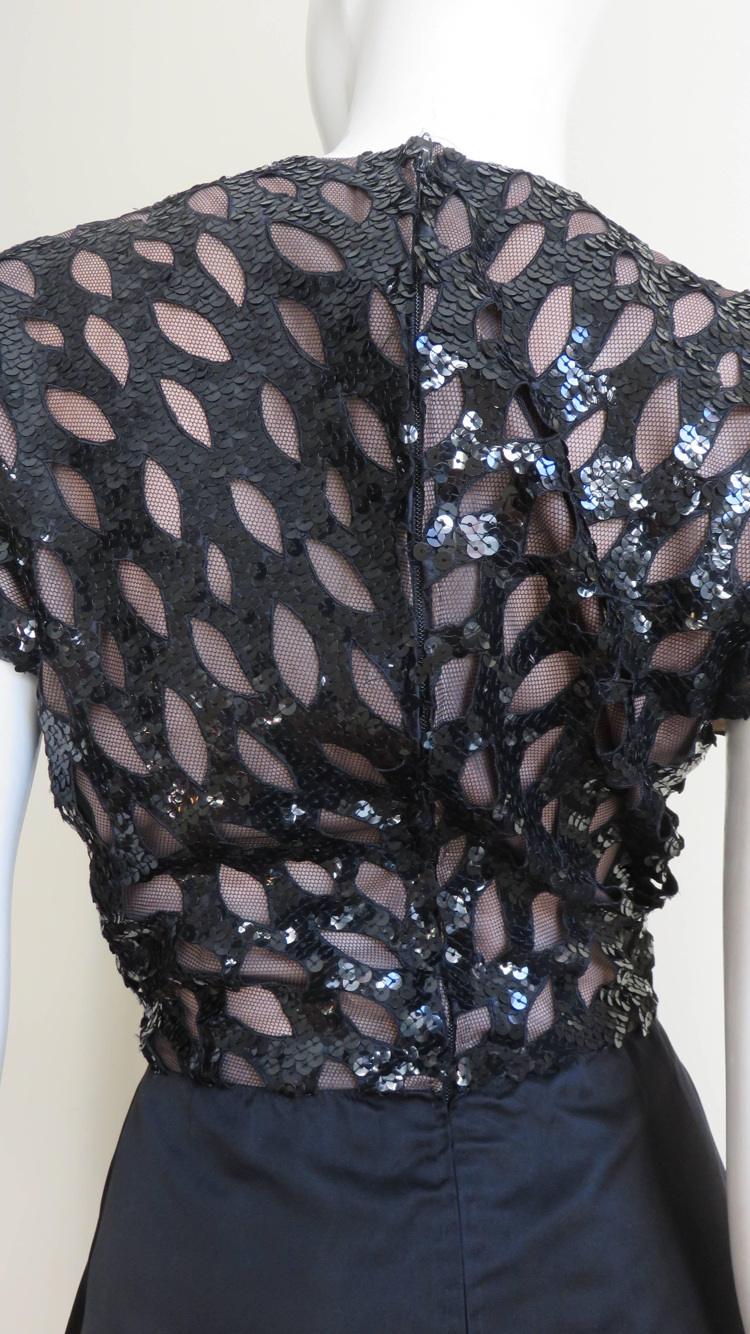Scaasi Boutique Sequin and Net Bodice For Sale 6